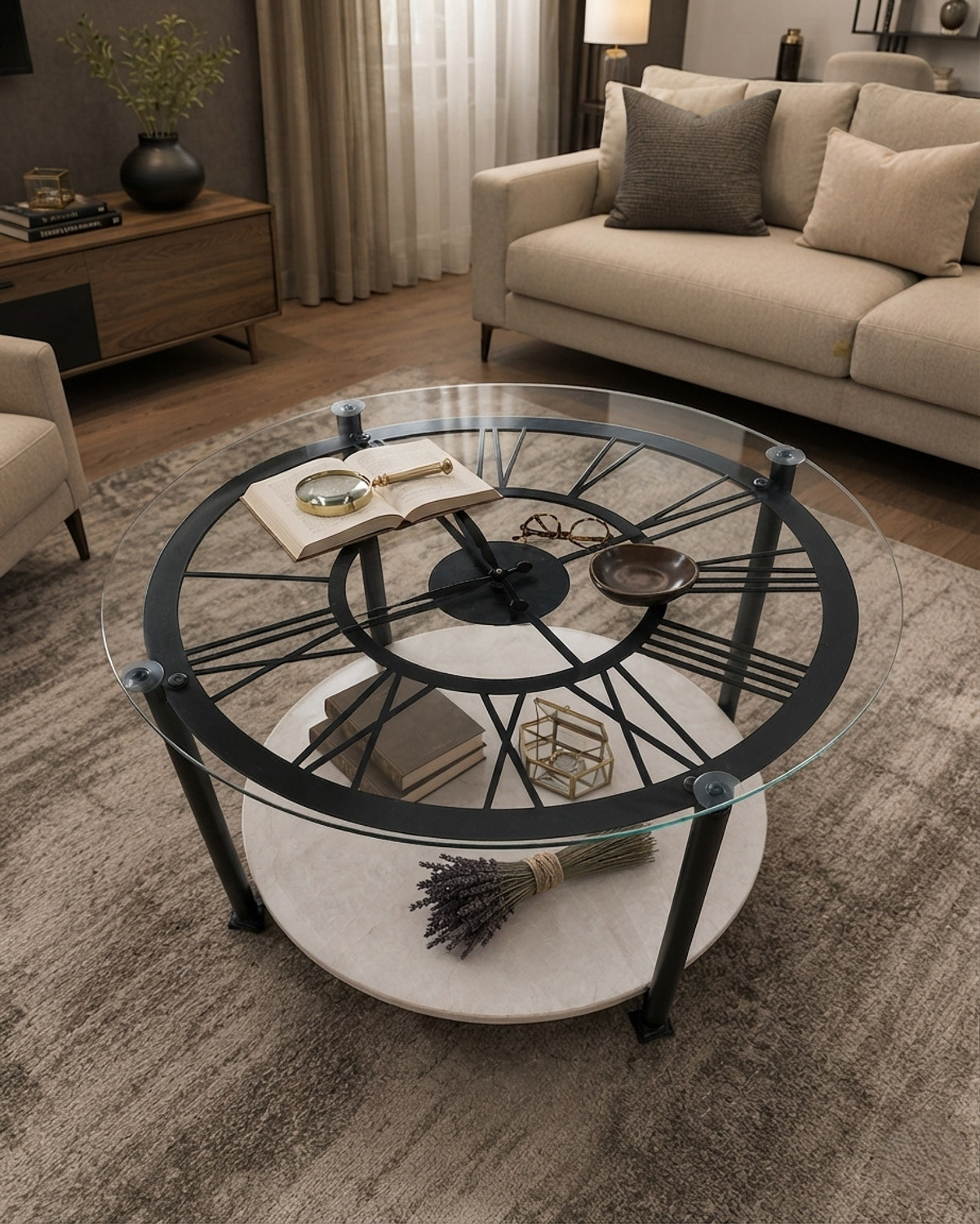 Image of Originn Furniture Premium Luxury Coffee Table | Center Table | Tea Table For Living Room Glass Coffee Table