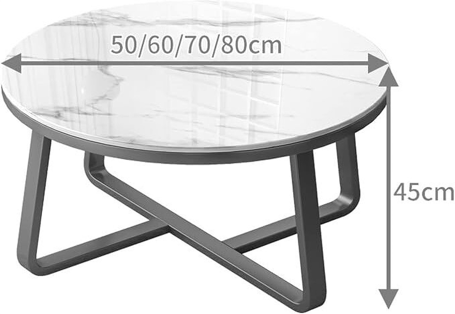 Image of Yusha handicrafts Modern Center Round Coffee Table Classic Stacking table Multipurpose Table Engineered Wood Coffee Table