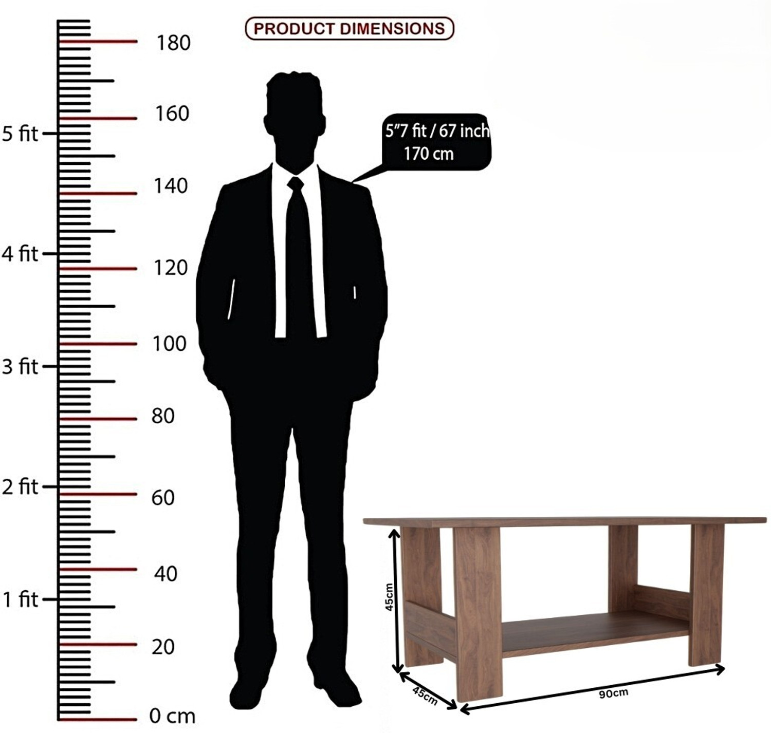 Image of Flipkart Perfect Homes Multipurpose Coffee Table, Console Table, Sofa Table Easy To Assemble Engineered Wood Coffee Table