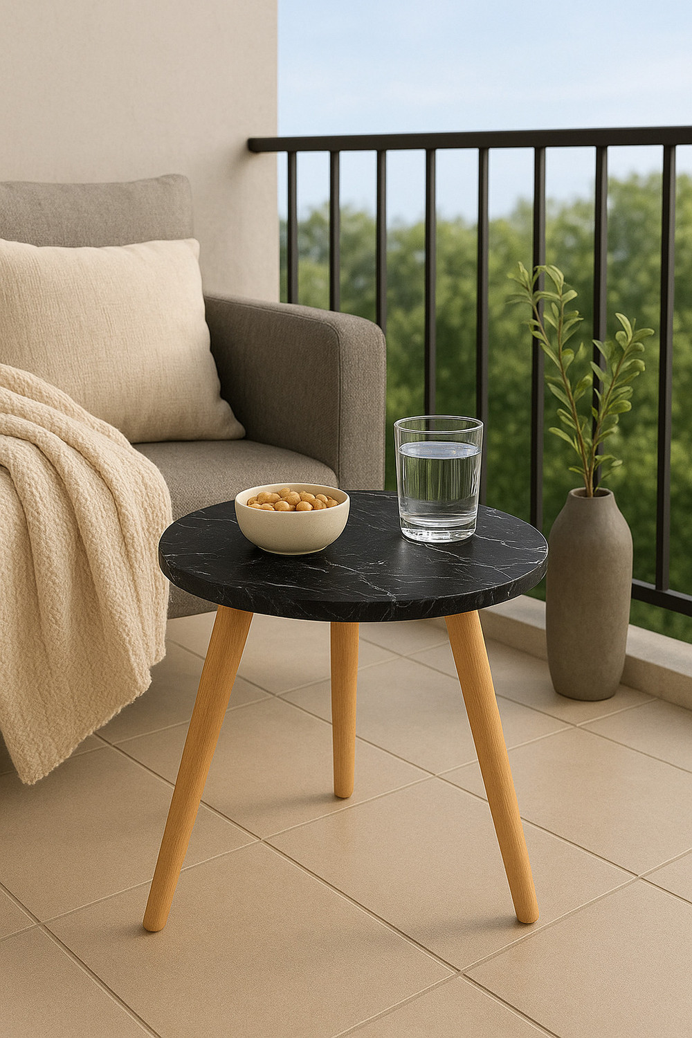 Image of Device Bas with BROWN ART SHOPPEE Side Table,End Table for Living Room,Wood Accent Table Side Table with Wood Legs Engineered Wood Coffee Table