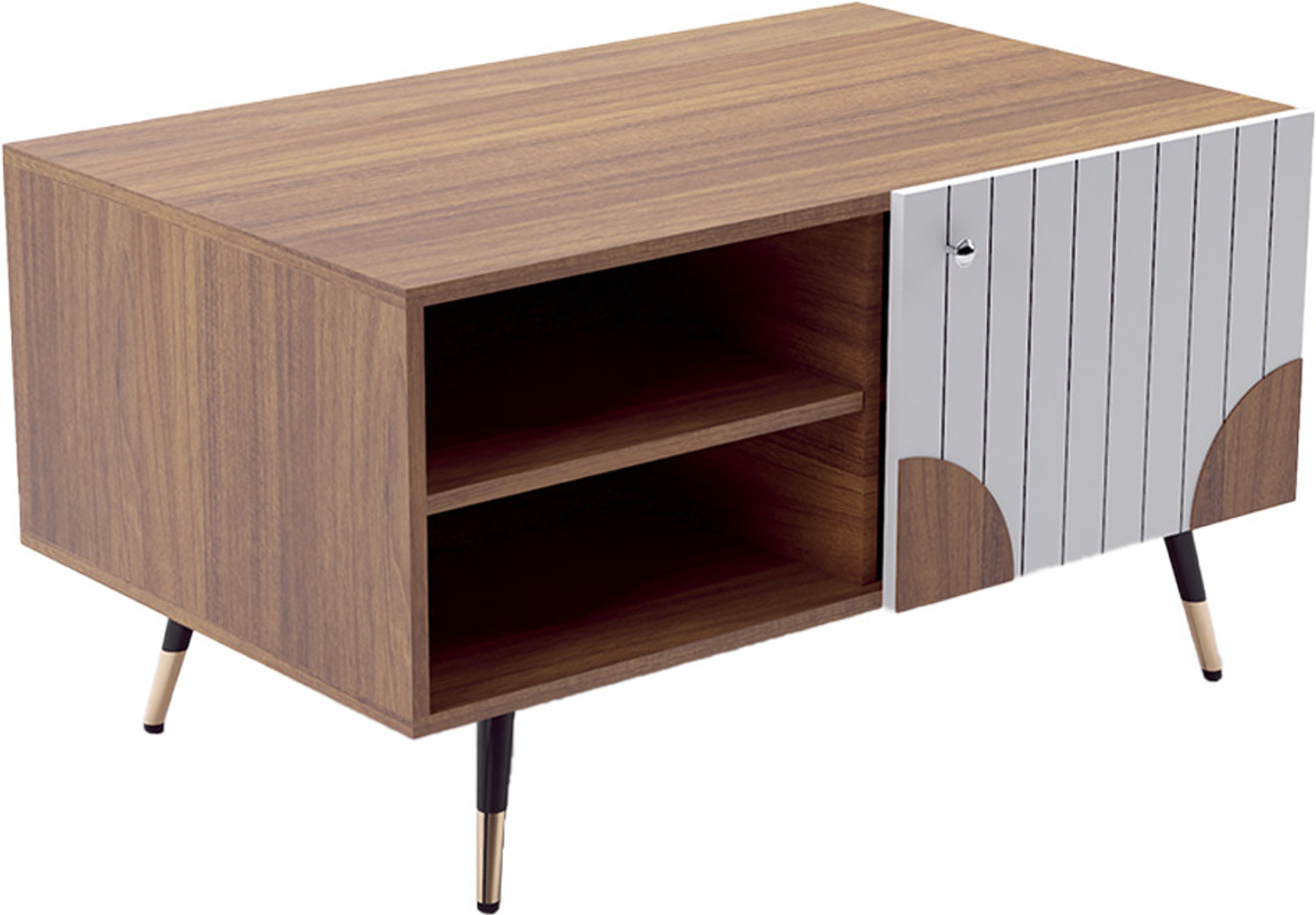 Image of neuspace Amber Multipurpose Modern Center Table for Living Room, Tea Table with Storage Engineered Wood Coffee Table
