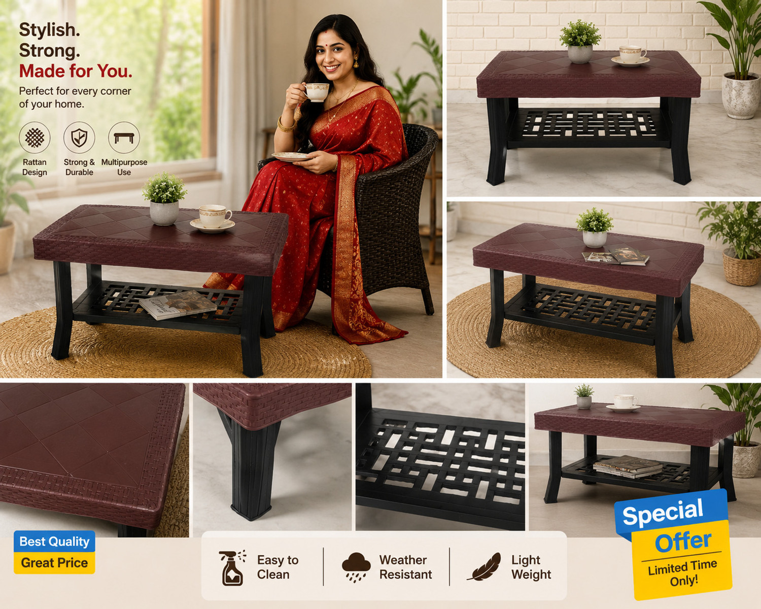 Image of POLYCON VERGA Plastic Coffee Table
