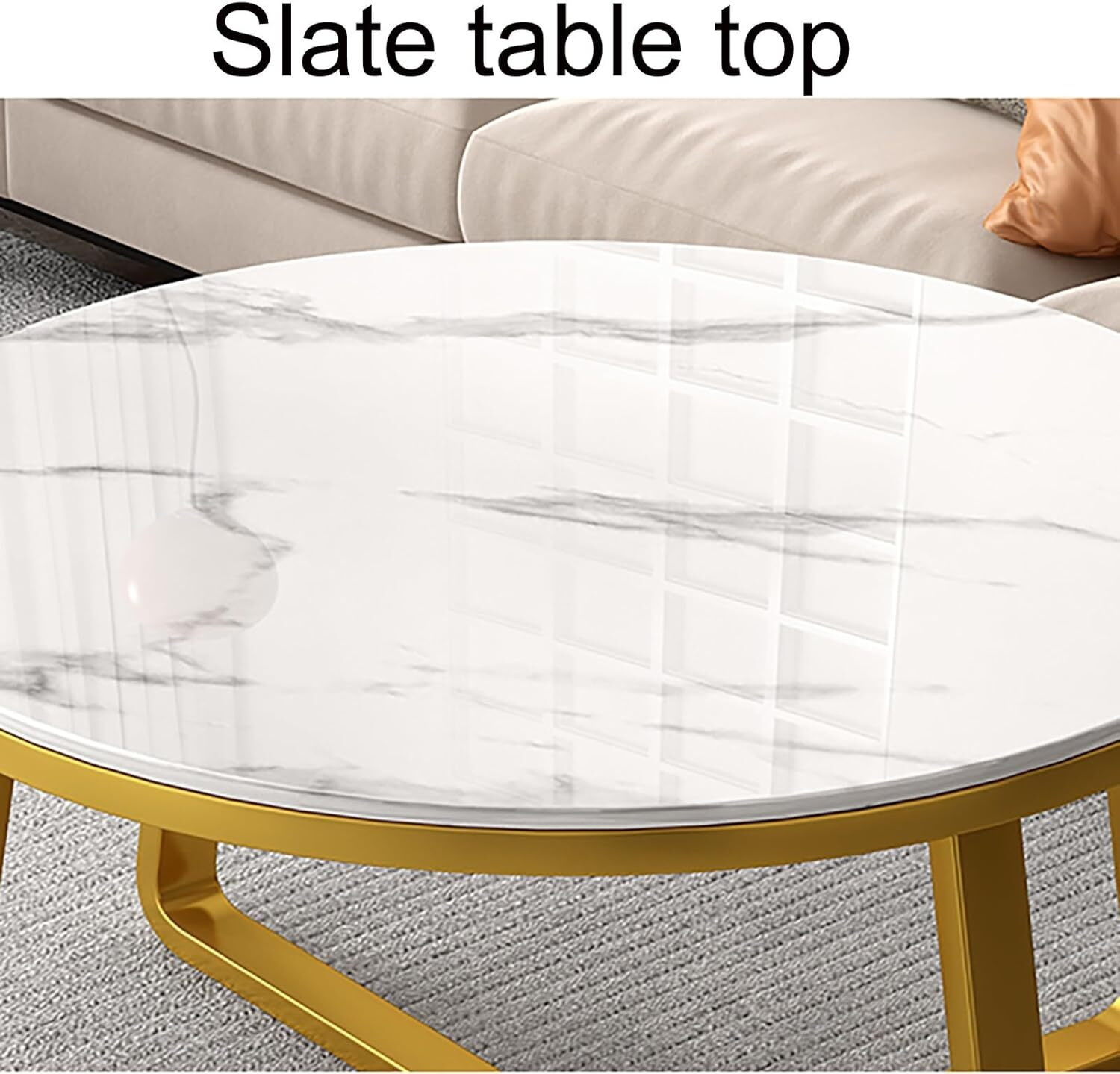 Image of Yusha handicrafts Modern Center Round Coffee Table Classic Stacking table Multipurpose Table Engineered Wood Coffee Table