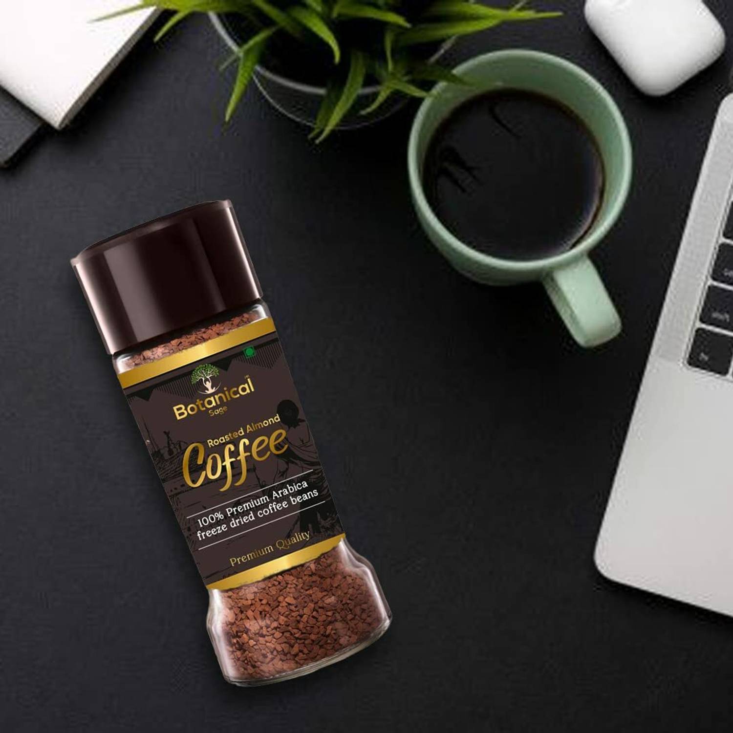 Botanical Sage Roasted Almond instant coffee | 100% Arabica freeze dried Coffee Beans