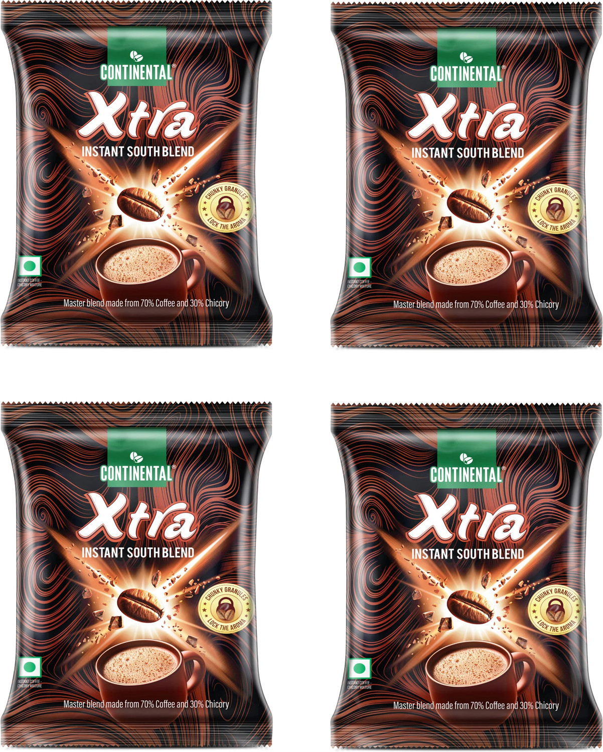 Image of Continental Coffee XTRA Instant Coffee (4 x 50 g, Chicory Flavoured)