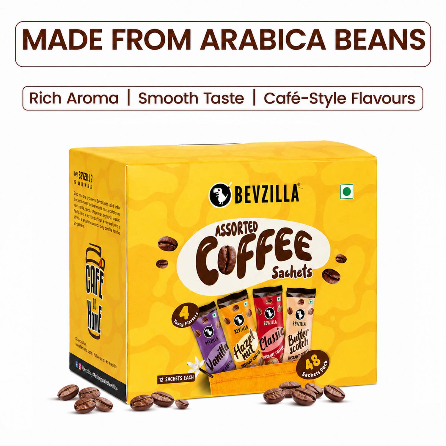 Bevzilla Instant Coffee - 48 Sachets, Assorted Flavour - Image 2