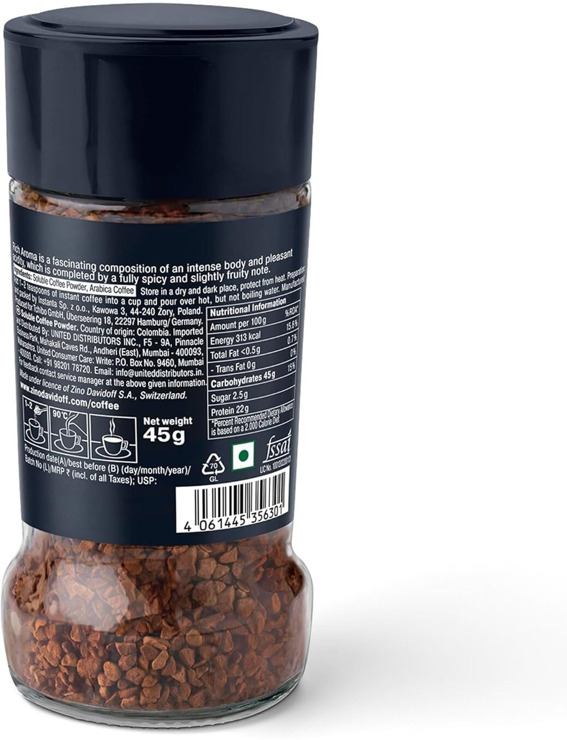 Image of Davidoff Rich Aroma 10 /12 Intensity, 100% Arabica Instant Coffee