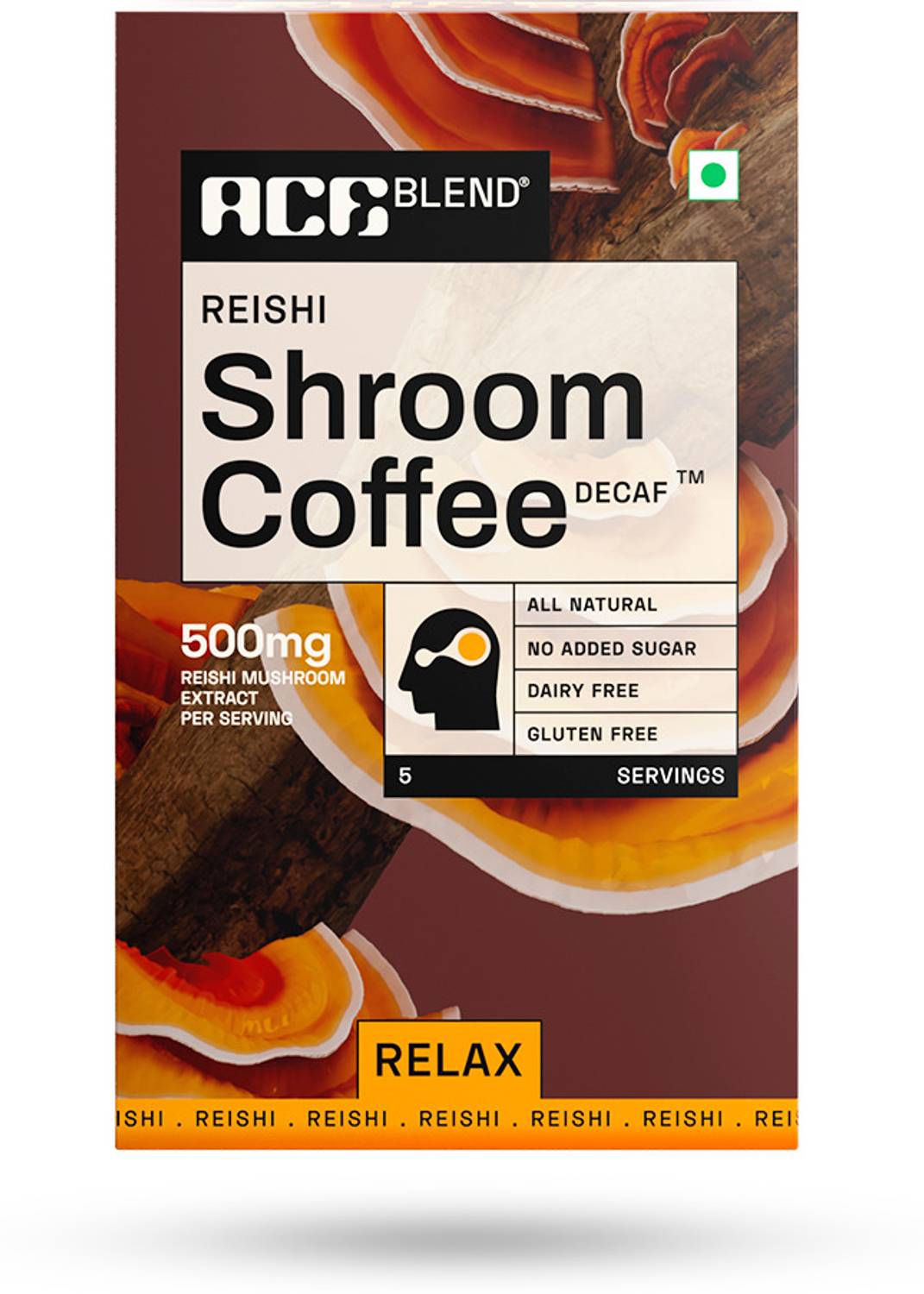 Ace Blend Reishi Shroom Blend (5 Serves) 500mg Mushroom Extract