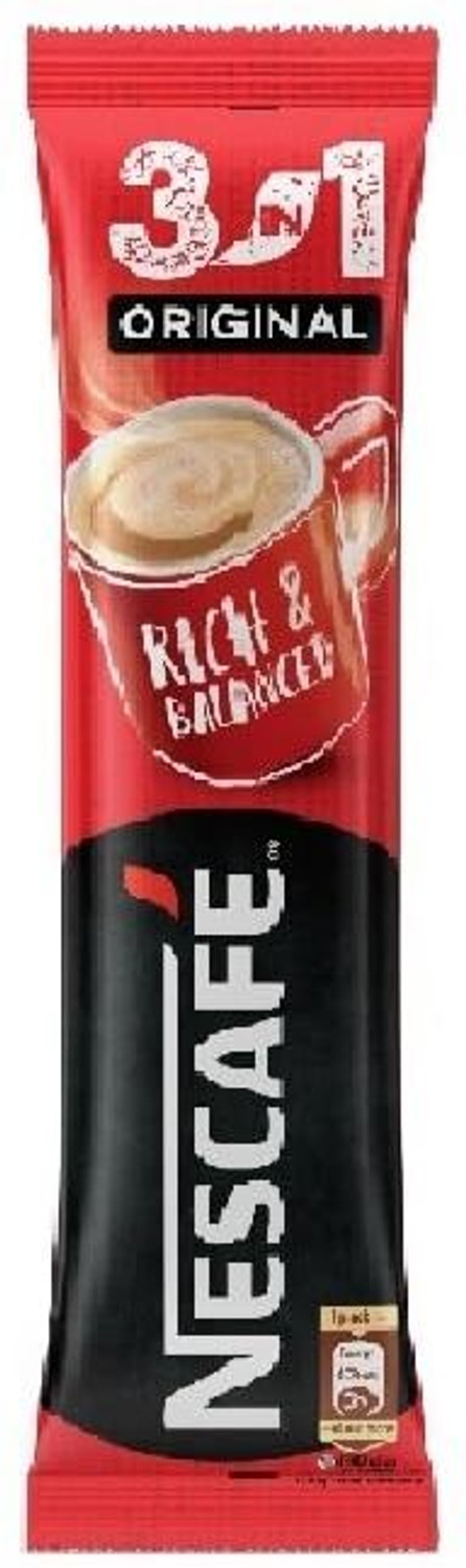 Image of Nescafe 3in1 Original Delicious Blend of Coffee, Creamer & Sugar in Single Serve Sachet Instant Coffee