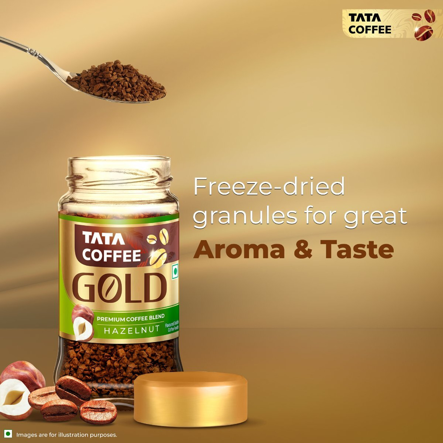 Image of Tata Coffee Gold Premium Blend, Full Bodied Taste & Rich Aroma Instant Coffee