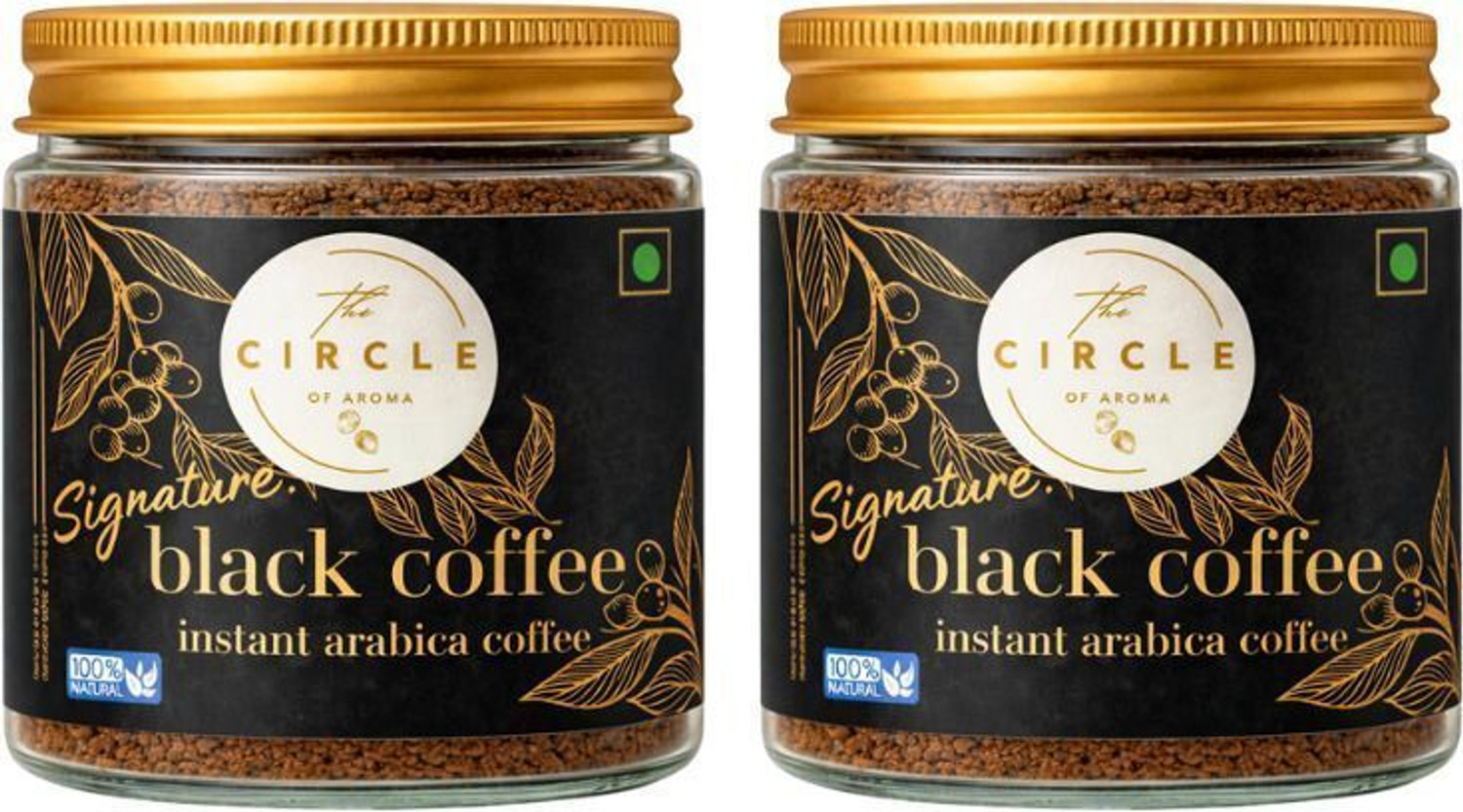 Image of The Circle Of Aroma Signature Black Instant Coffee|Arabica|Rich & Smooth Taste|No Chicory|2*50 gram Instant Coffee