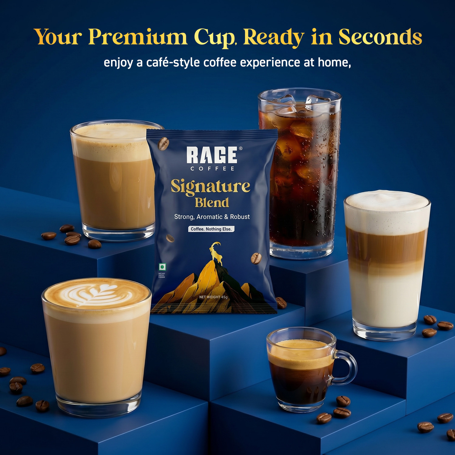 Image of RAGE Signature Blend Instant Coffee | Strong, Aromatic & Robust | Instant Coffee