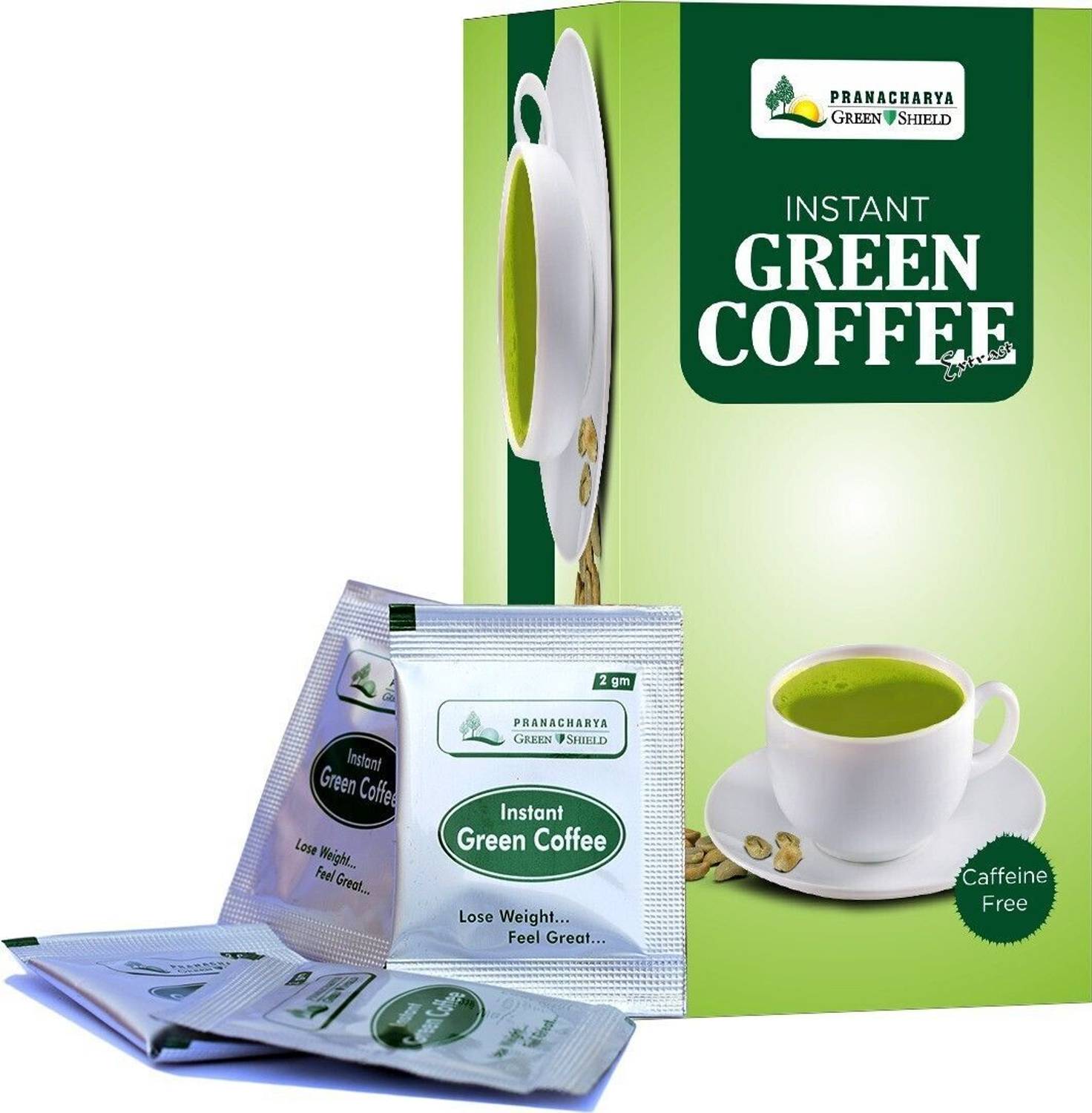Pranacharya Greenshield Instant Green Coffee Weight Loss Sachet