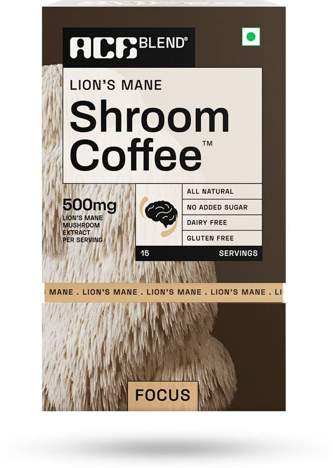 Ace Blend Lion's Mane SHROOM COFFEE Mushroom Coffee KSM 66 A