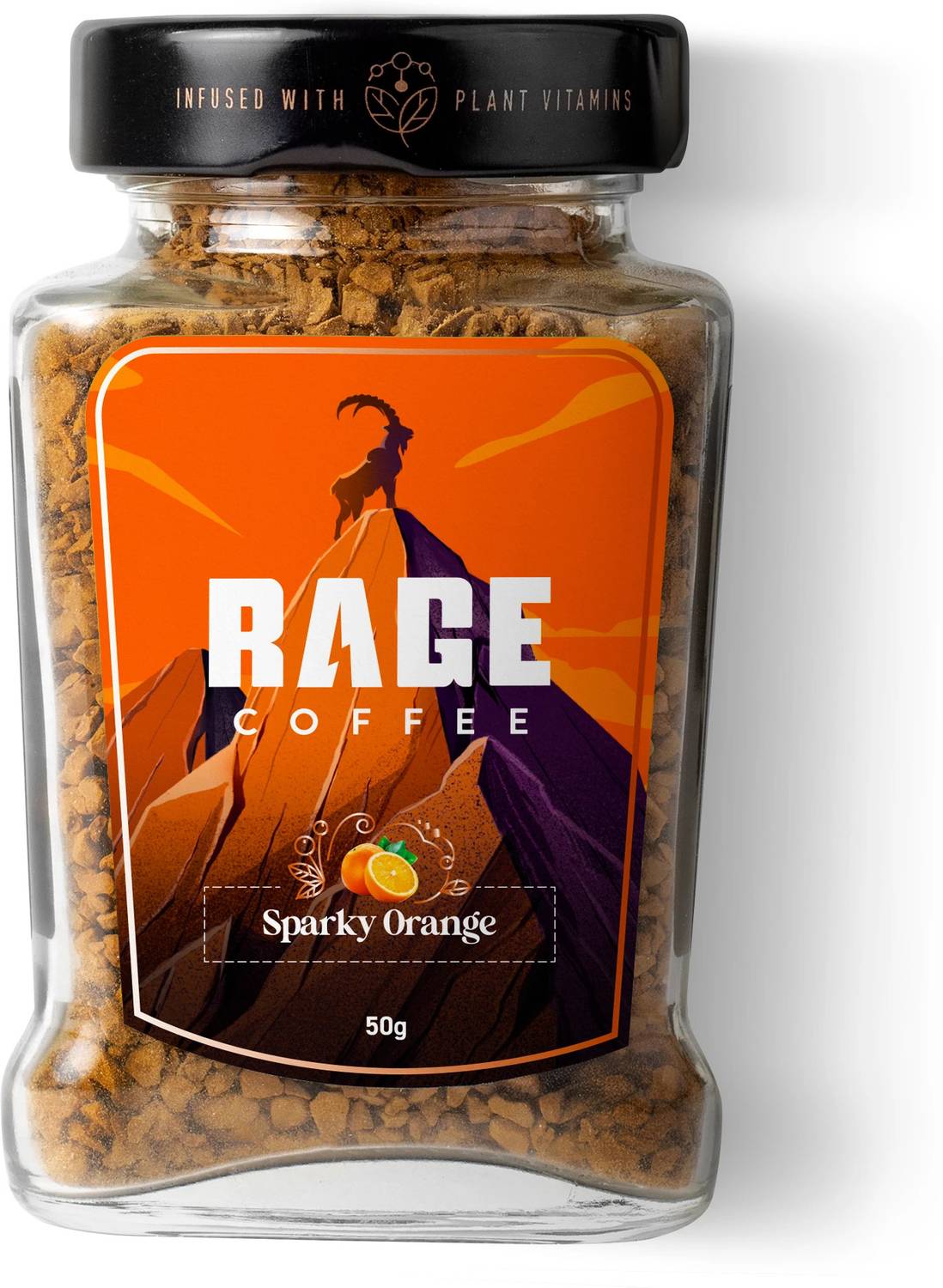 RAGE Coffee 50 Gms Sparky Orange Flavour - Premium Arabica Instant Coffee