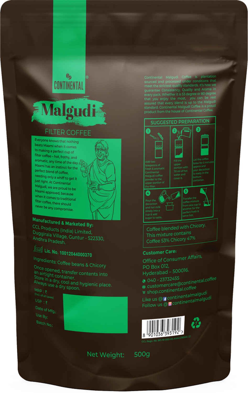 Image of Continental MALGUDI 53 /47 Filter Coffee