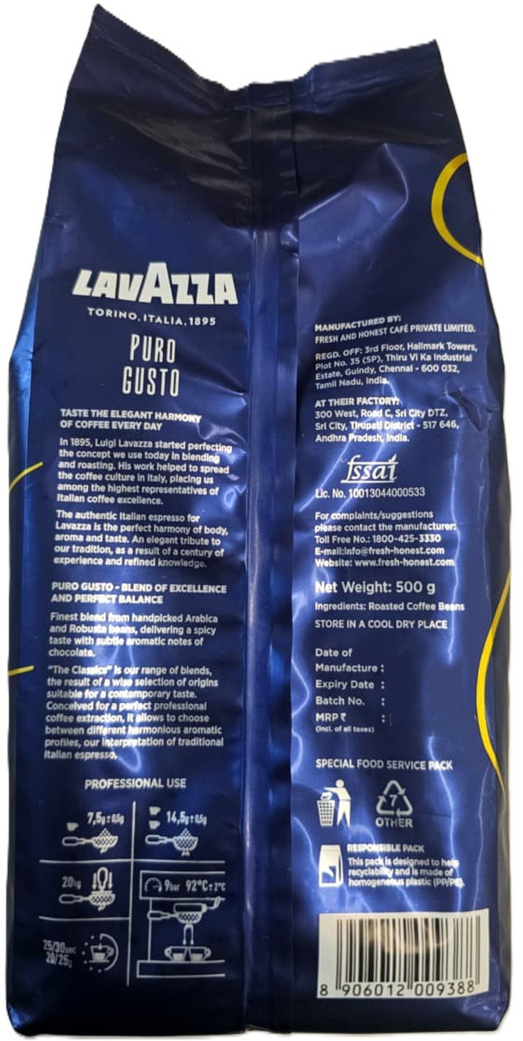 Image of Lavazza Puro Gusto Roasted Coffee Beans