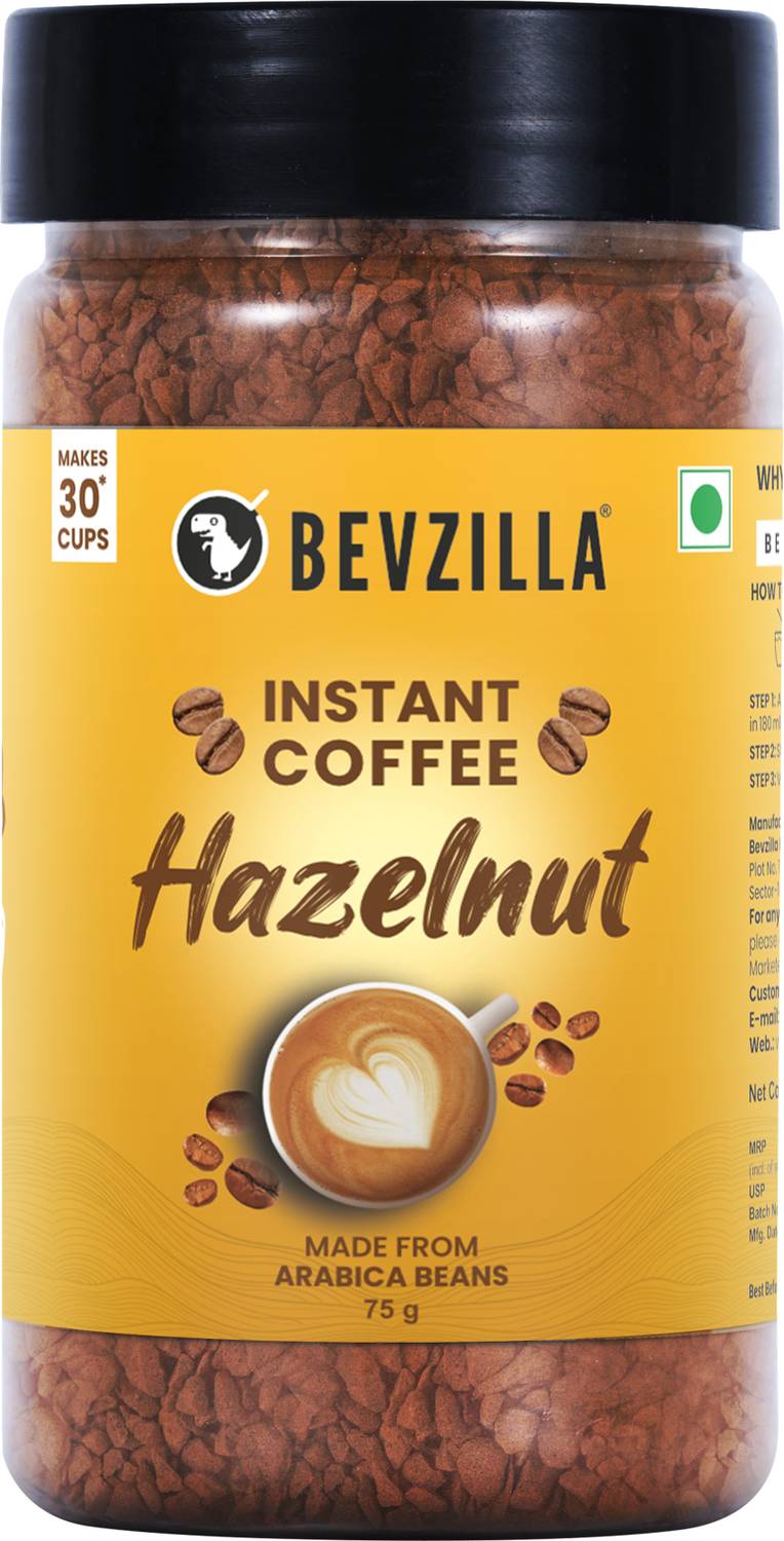 Bevzilla Turkish Hazelnut Premium Arabica Coffee Powder Instant Coffee