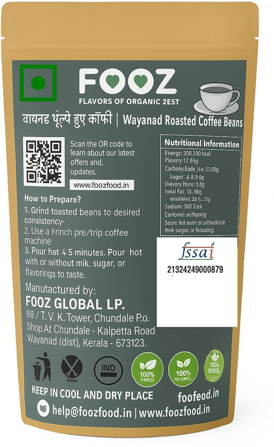 Image of FOOZ Roasted Coffee Beans Coffee Beans