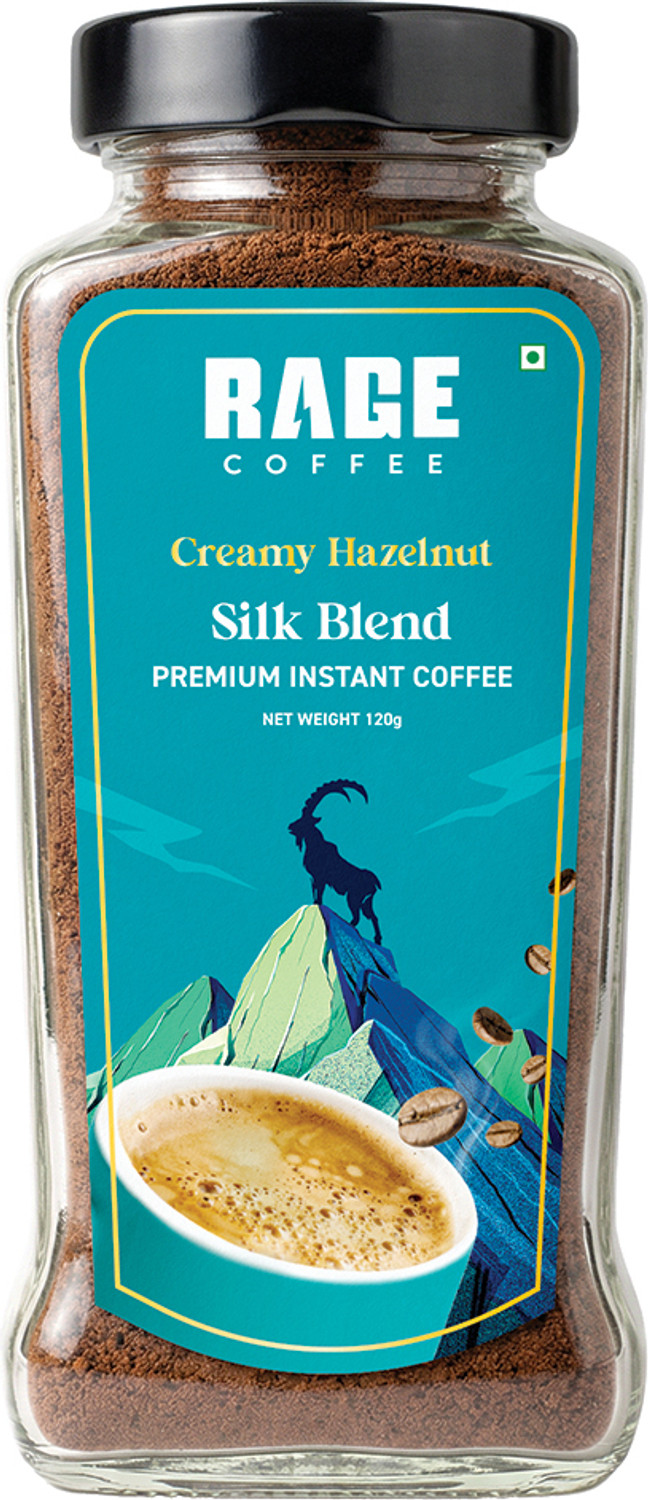 Image of RAGE Silk Blend Creamy Hazelnut 120 GMs Instant Coffee