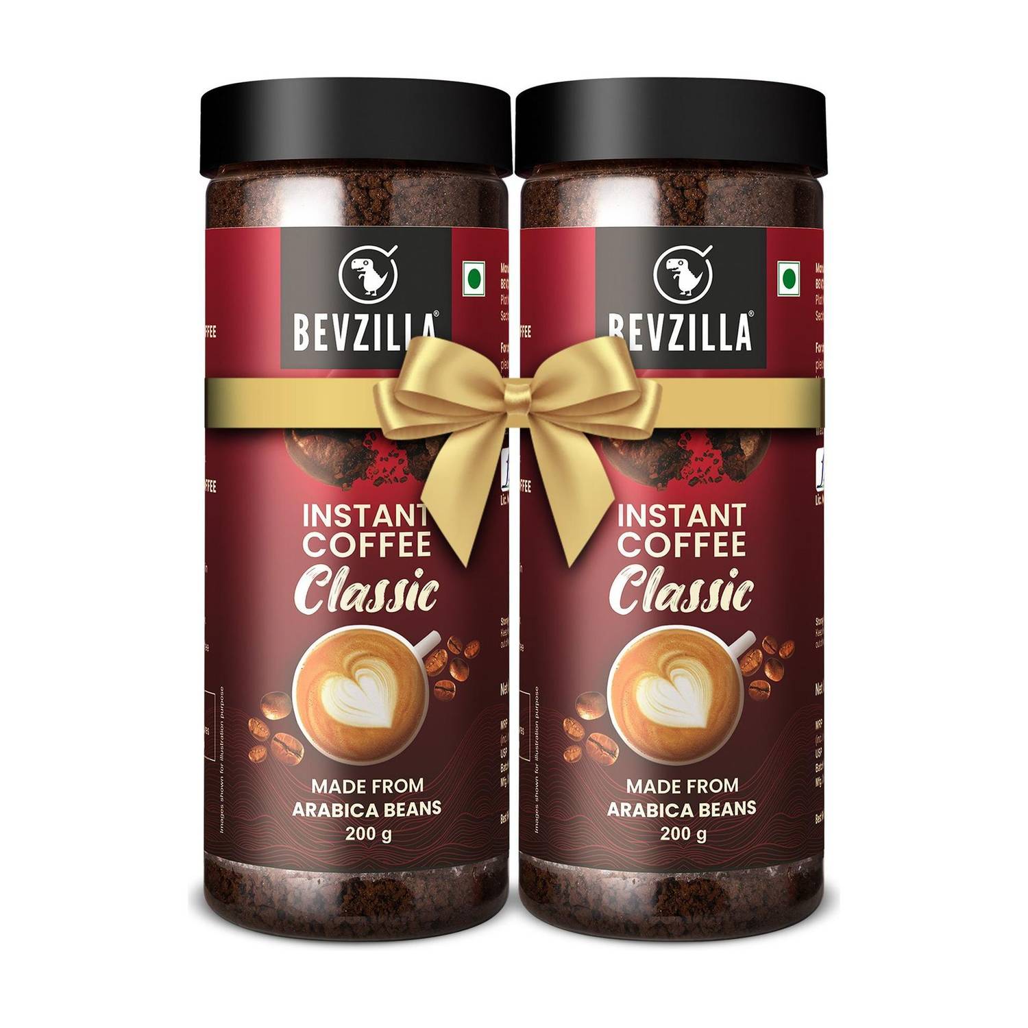 Bevzilla Pack of 2 Classic Coffee Powder|Hot & Cold Instant Coffee