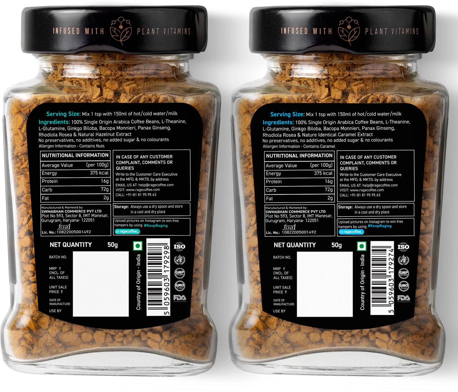 RAGE Coffee Combo Pack of 2 - 50g Each Pack of 2 · 50 g (100 g total) - Image 2