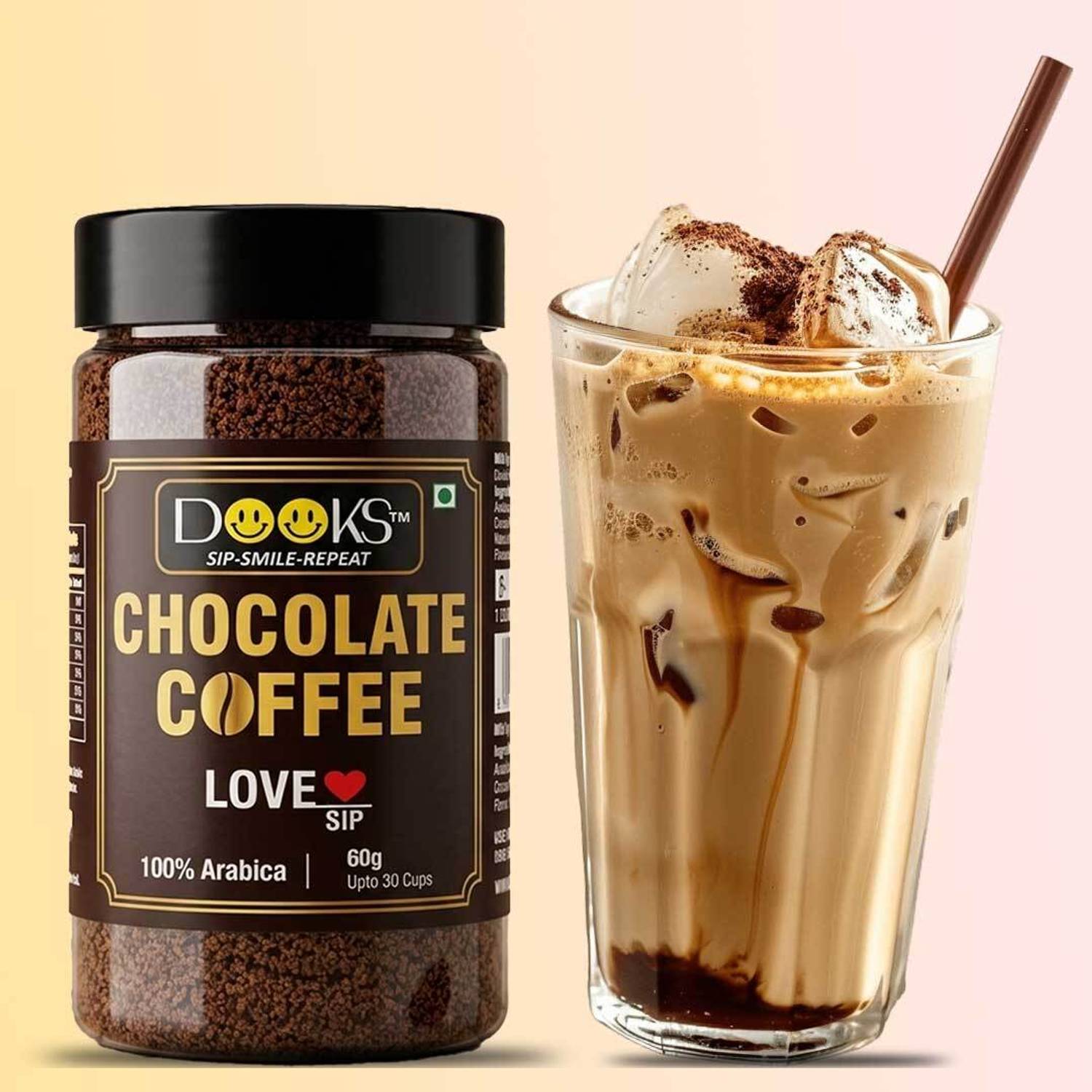 DOOKS Premium Coffee 120gm, Strong Taste & Rich Aroma, Chocolate