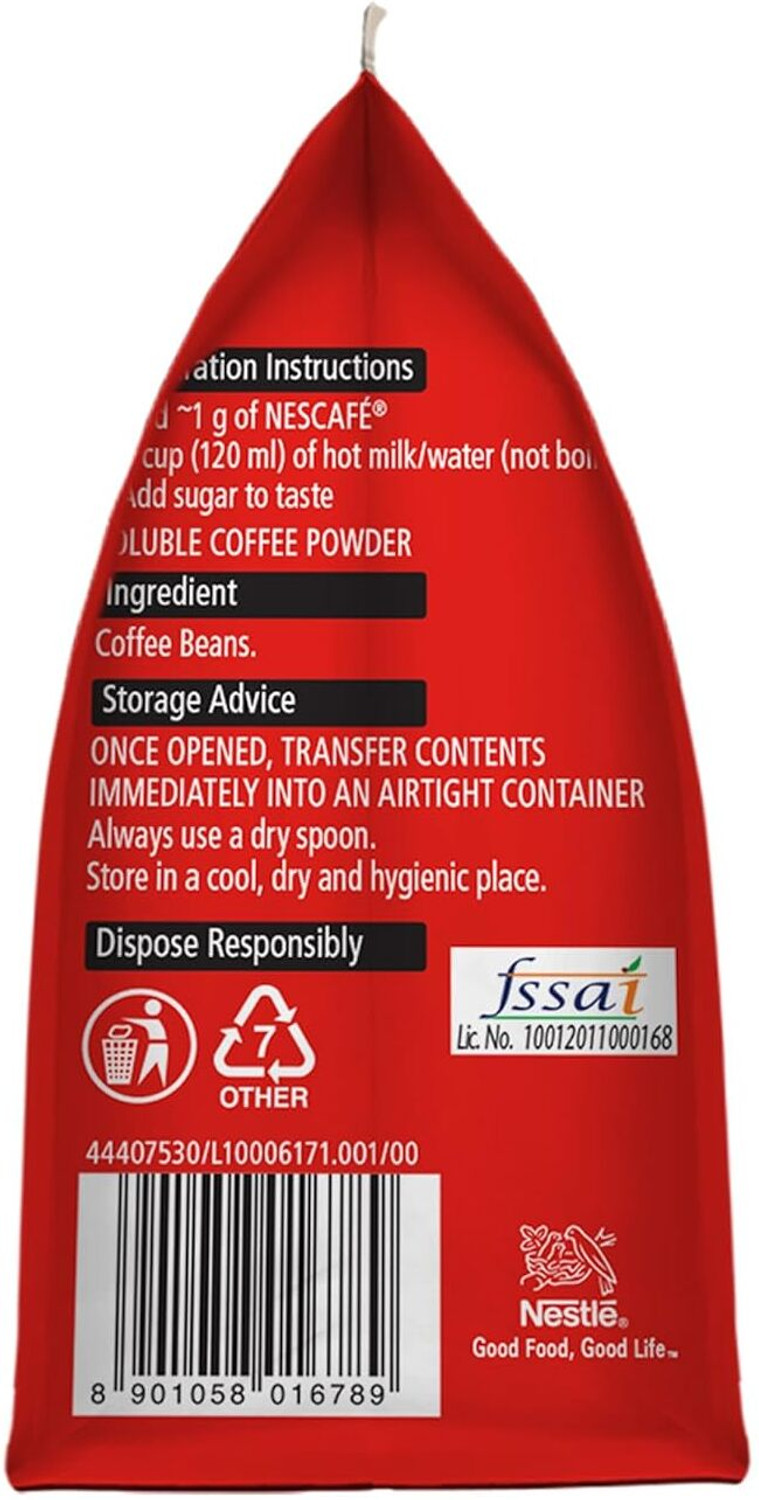 Image of Nescafe Classic Instant Coffee Powder | 100% Pure Coffee | 200g Pouch Instant Coffee