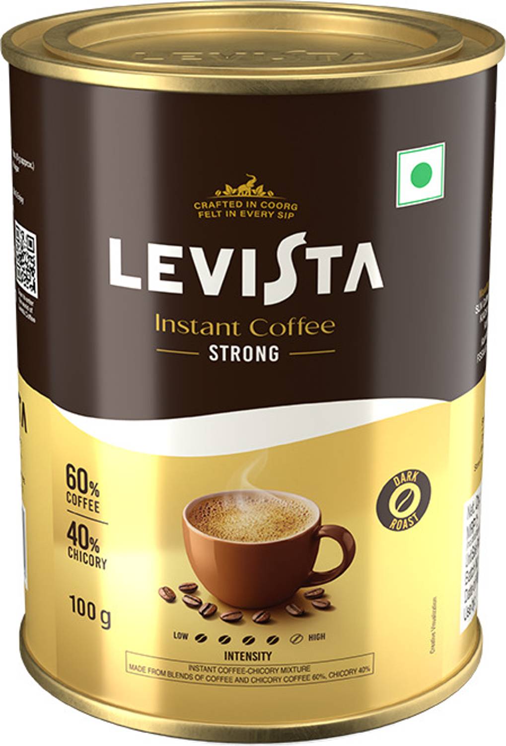 Levista Strong Chocory Mix 60:40 Instant Coffee (100 g, Chicory F...mo