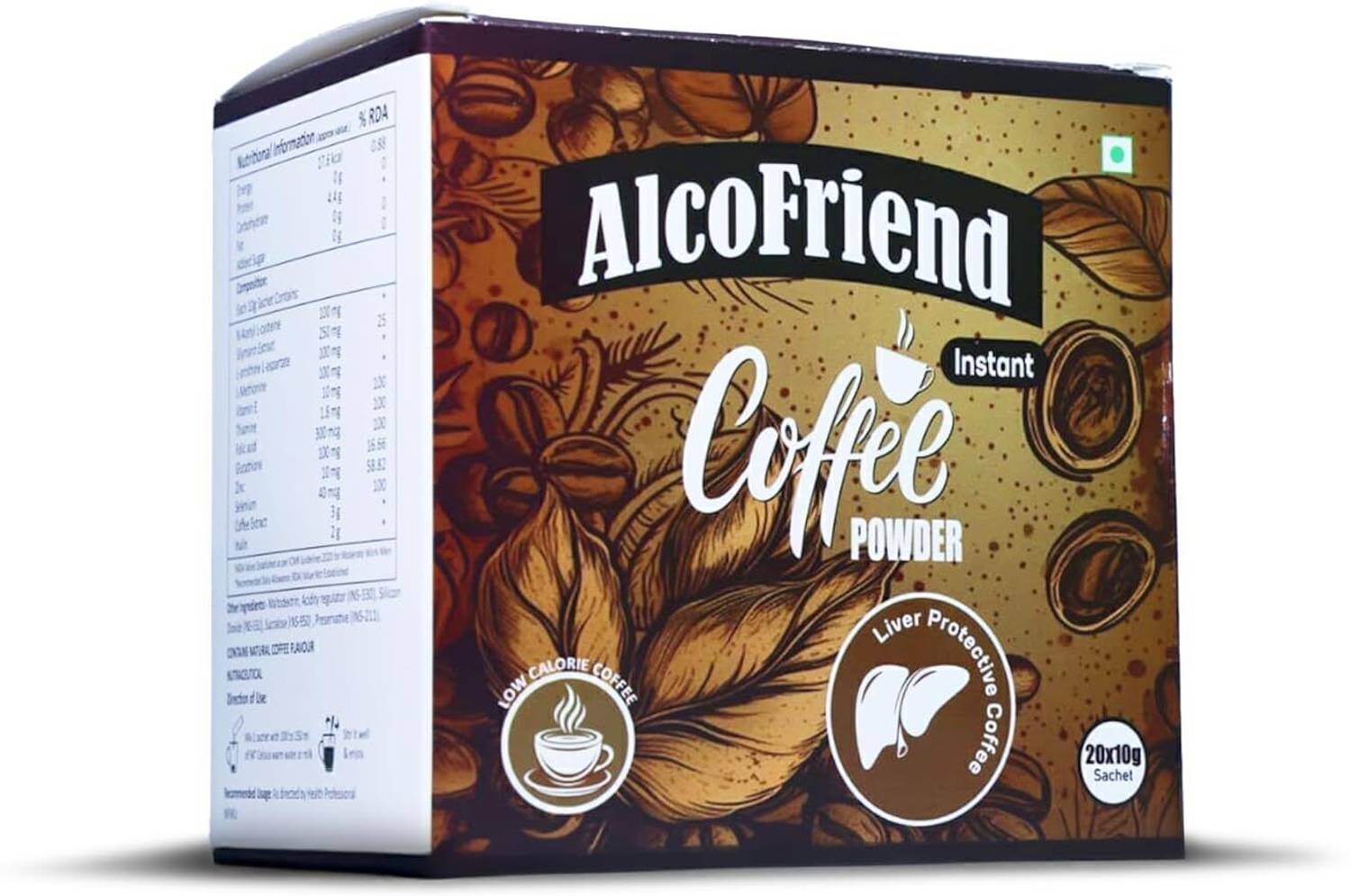 AlcoFriend Sachets Fatty Liver Detox 20 Pieces Chocolate Flavor I