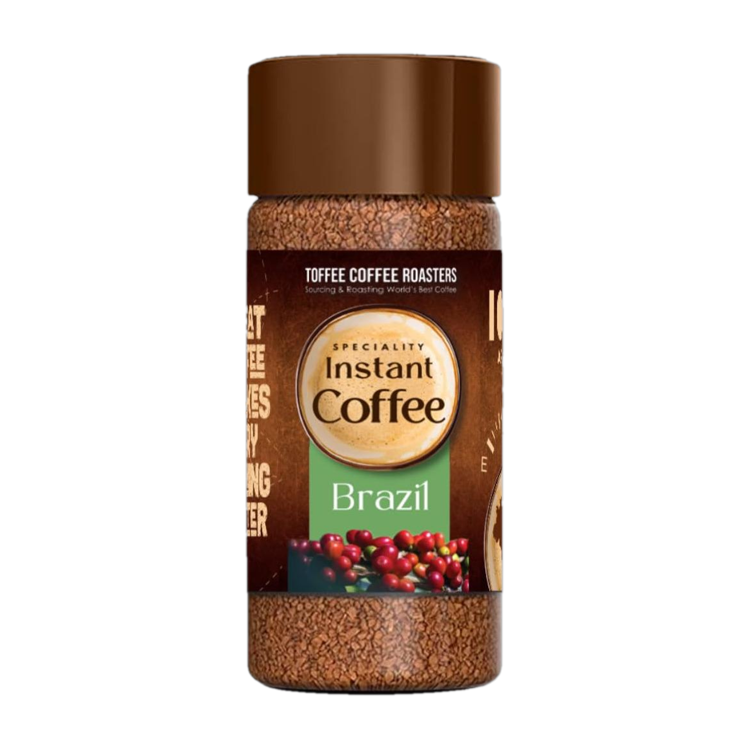 Toffee Coffee Roasters | Brazil Speciality Instant Coffee | 100 gm | 100% Arabica | Ready in Seconds | Instant Coffee