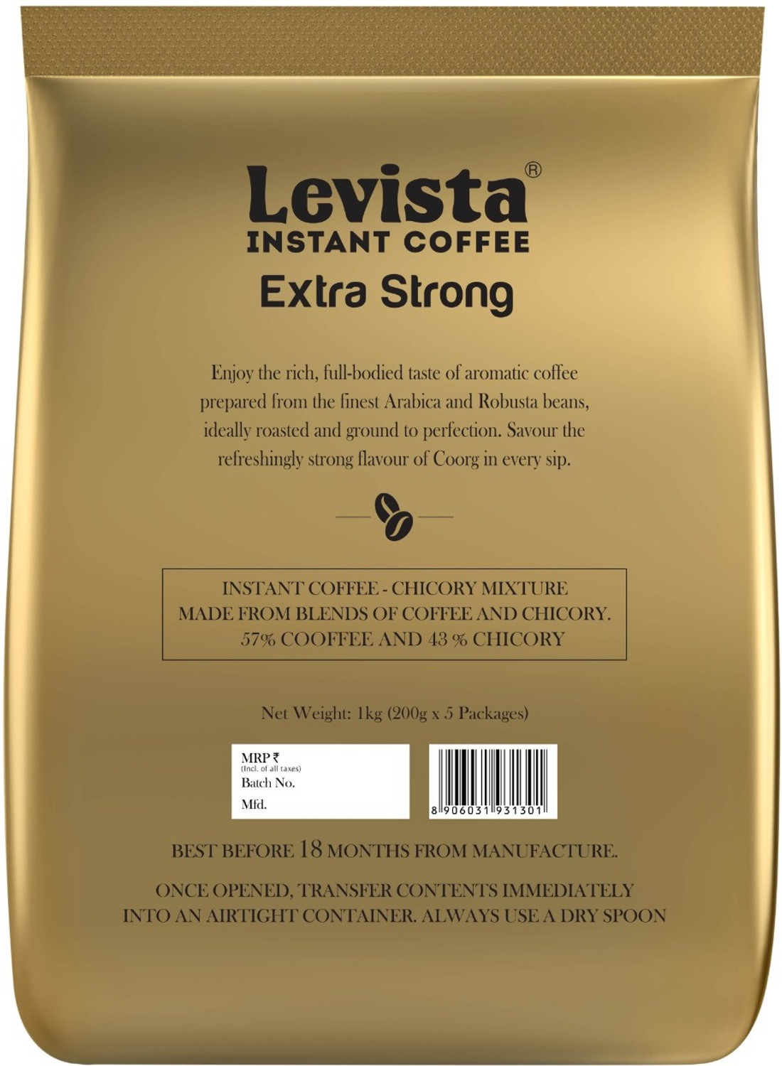 Image of Levista Extra Strong Instant Coffee