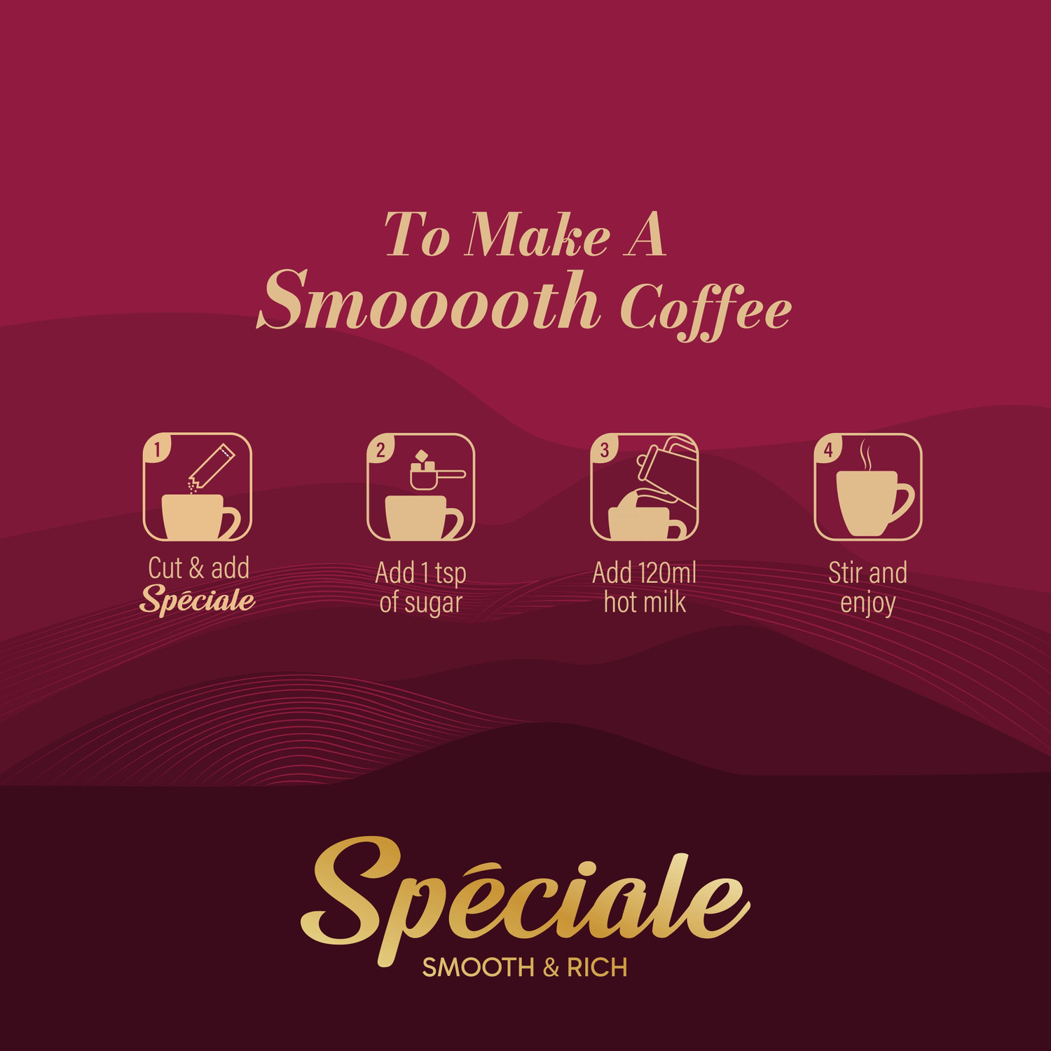 Image of Continental Speciale 96 Coffee Sachets | 4 Flavours - Hazelnut, Vanilla, Mocha, Caramel Instant Coffee