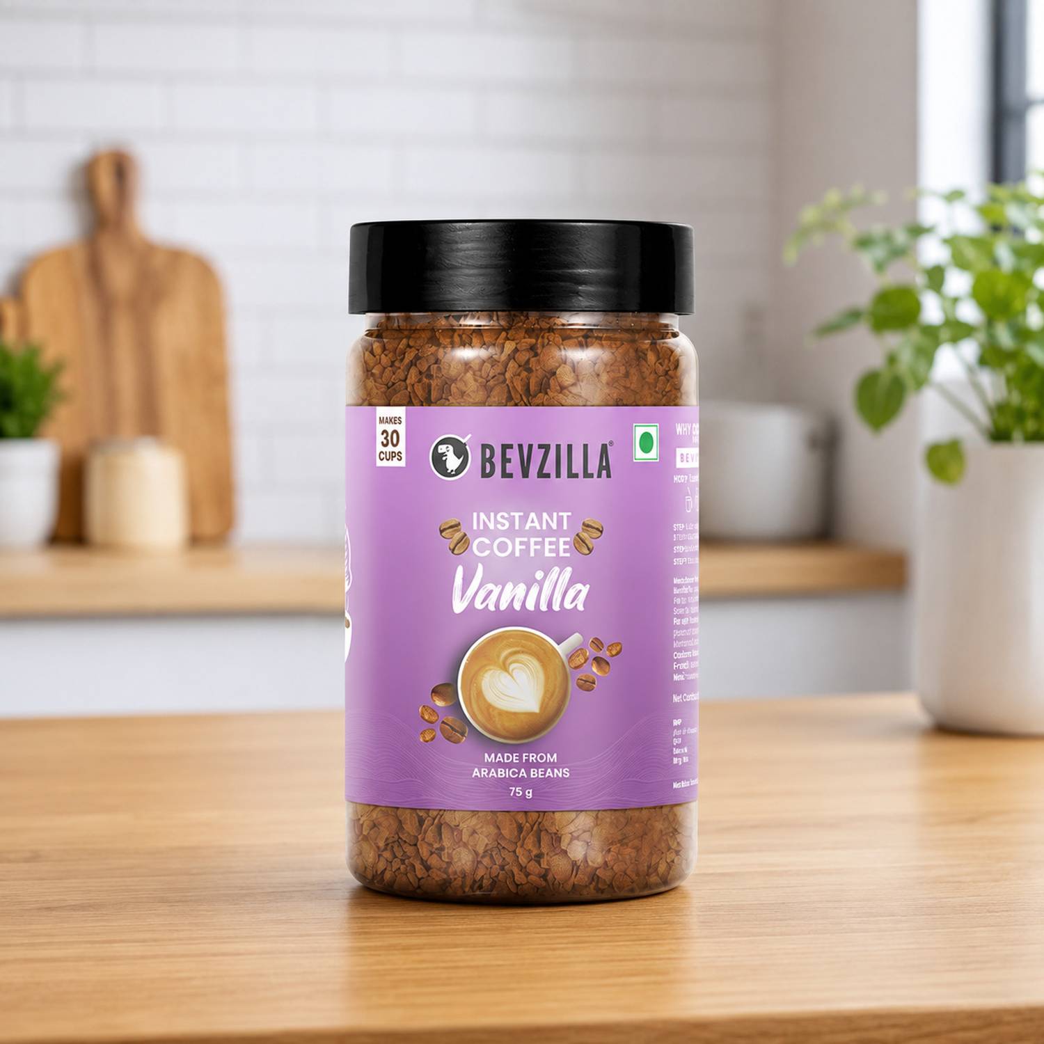 Bevzilla Vanilla Instant Coffee Powder Pack of 2 - Image 3