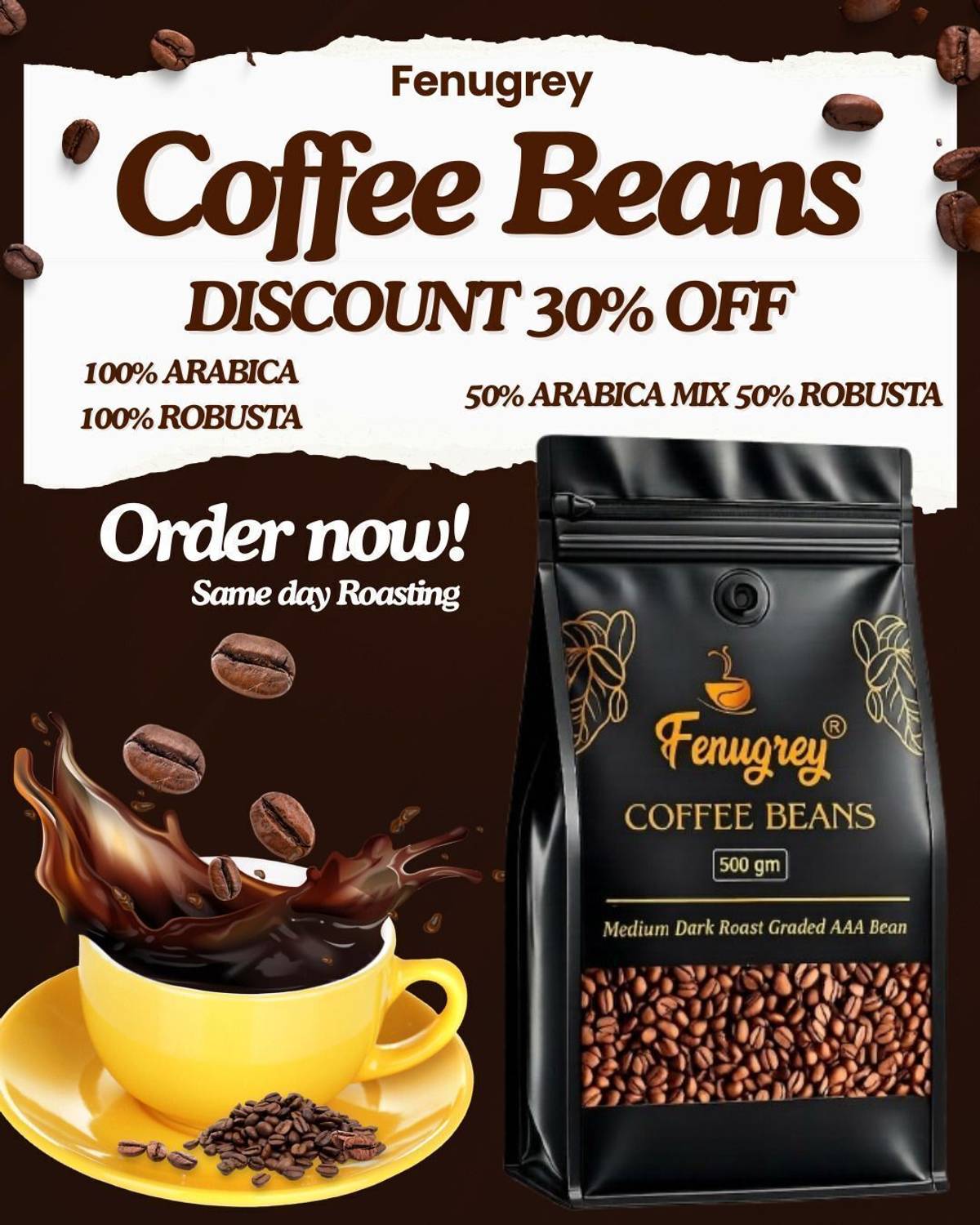 Fenugrey 100% Robusta Beans AAA Coffee - Image 5