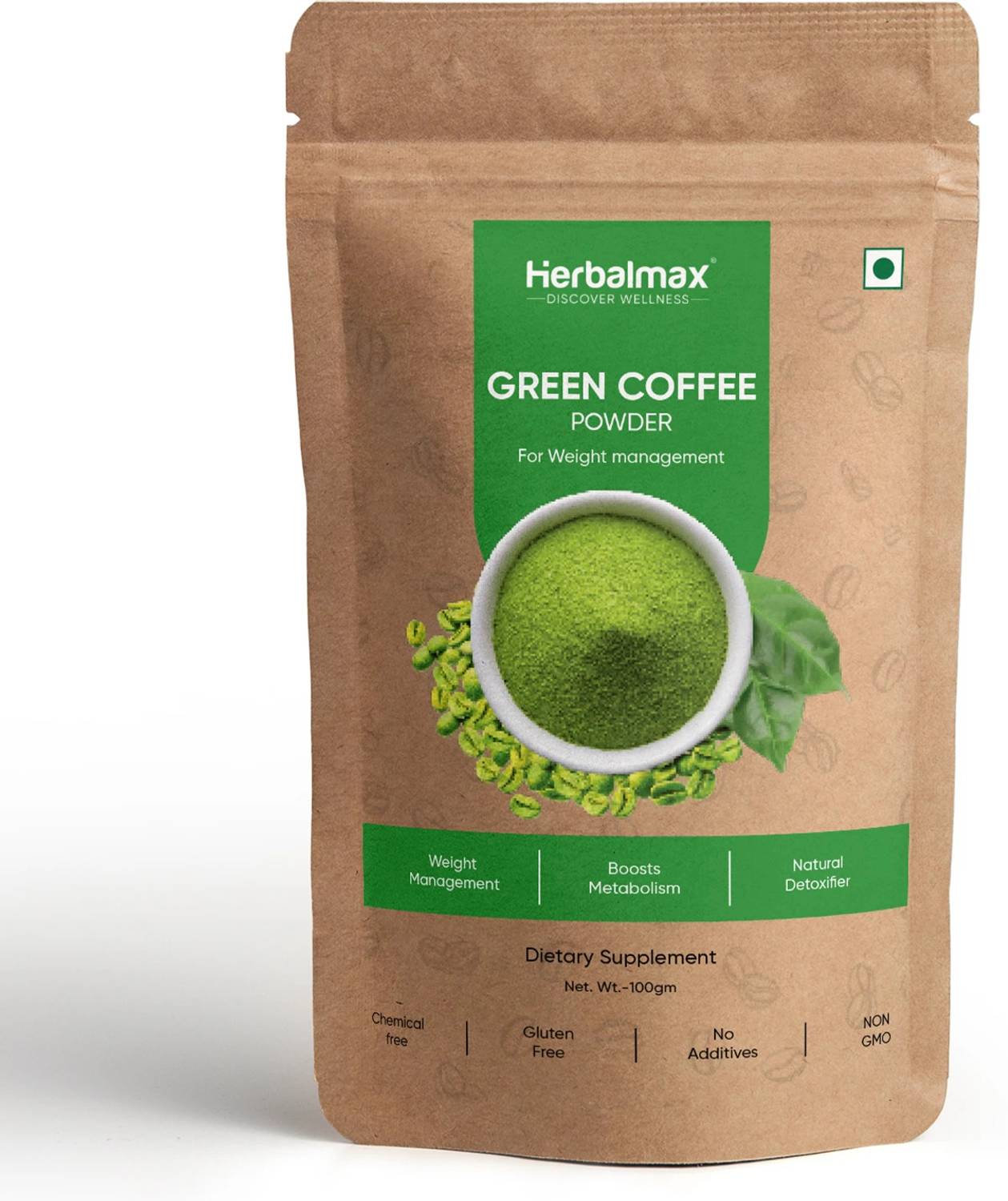 Herbal max Organic Green Coffee beans Powder for Weight Loss Mana