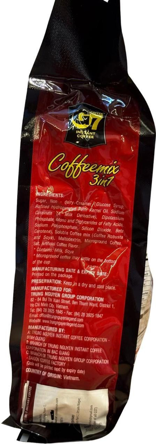 Image of Trung Nguyen G7 3-In-1 Instant Coffee Ground, Bag, 50 Sachets*16G=800G - Ground, Bag Instant Coffee