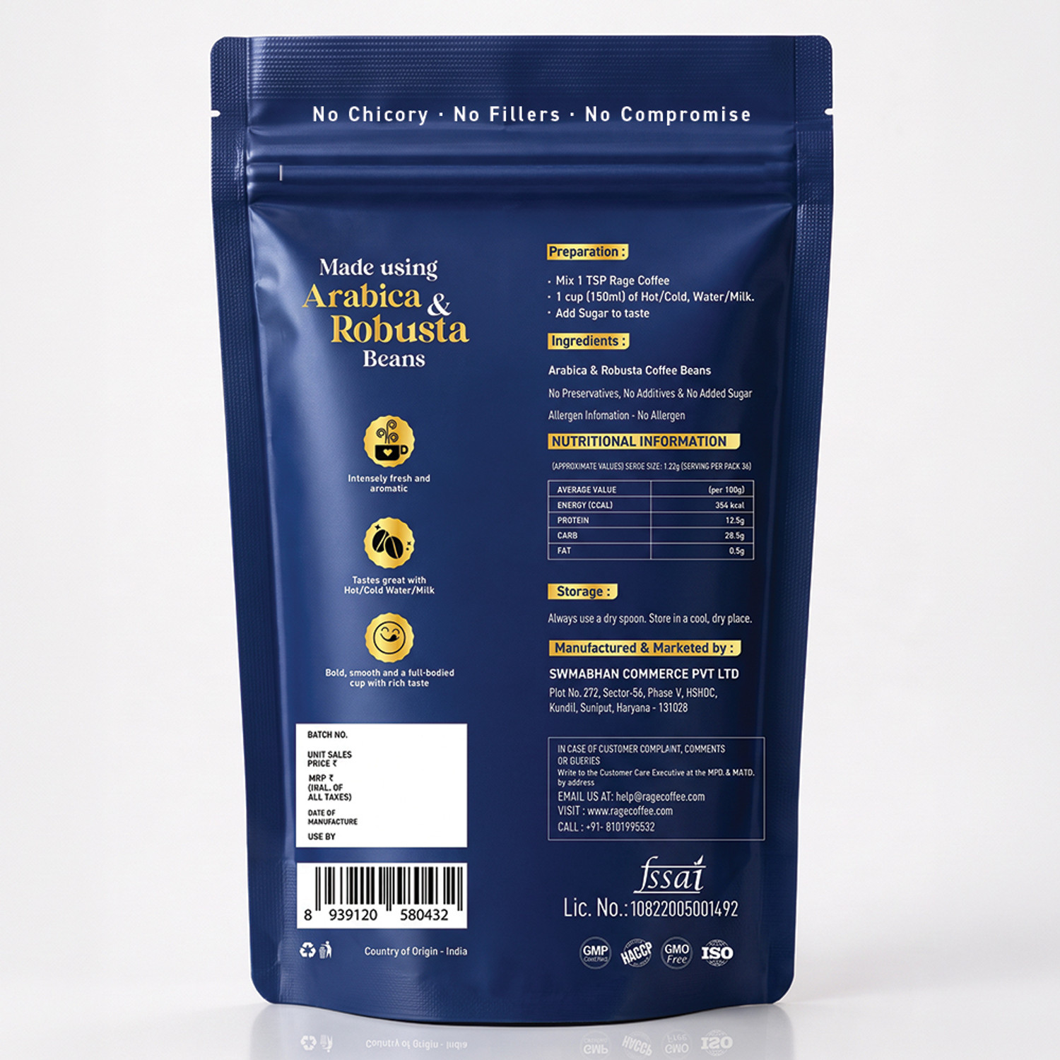 Image of RAGE Signature Blend Instant Coffee | Strong, Aromatic & Robust | Instant Coffee