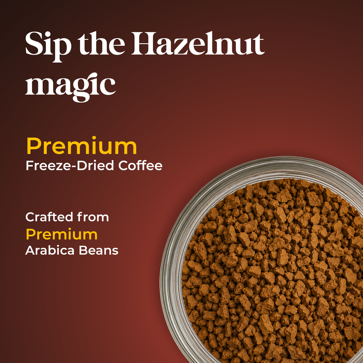 Image of Cuppanord Hazelnut Flavoured Freeze Dried Instant Coffee Rich Aroma | 450mlCoffee Mug Gift Instant Coffee
