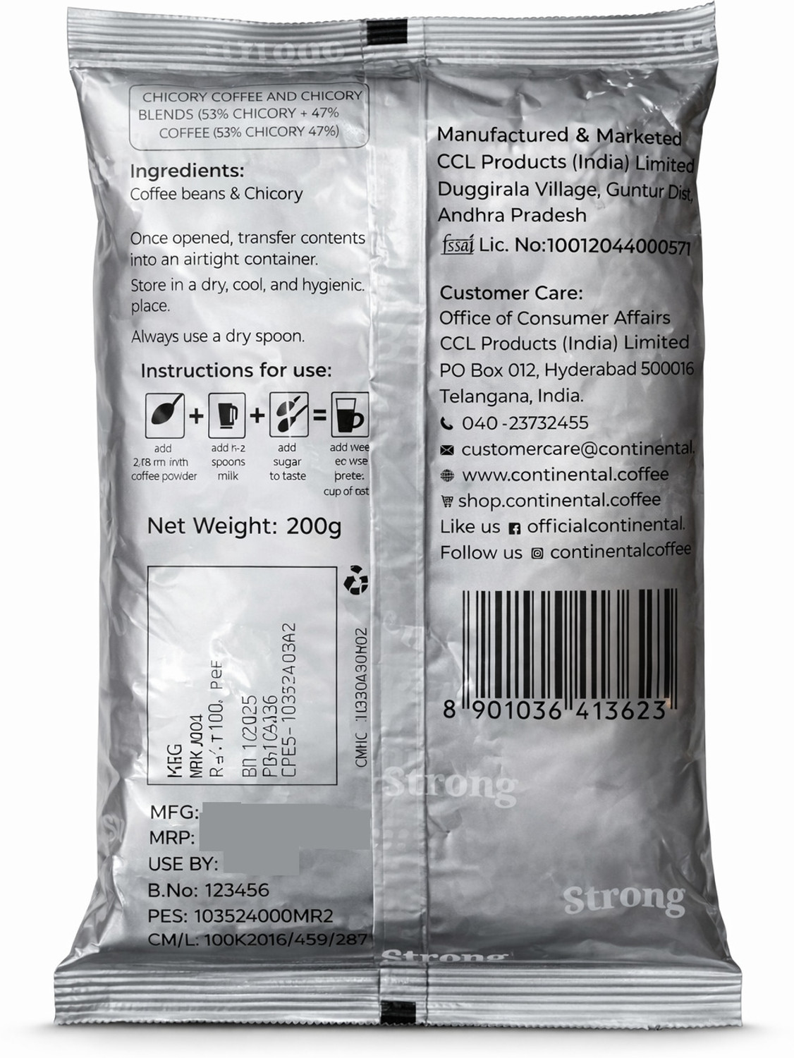 Image of Continental Coffee STRONG COFFEE Instant Coffee