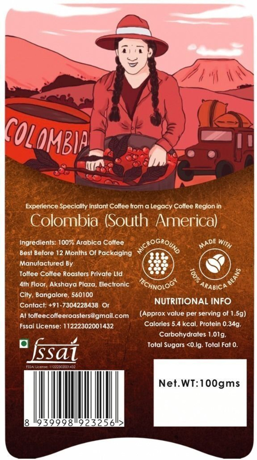 Image of Toffee Coffee Roasters Assorted Speciality | Arabica | Ready in Seconds | Brazil, Colombia, Ethiopia Instant Coffee