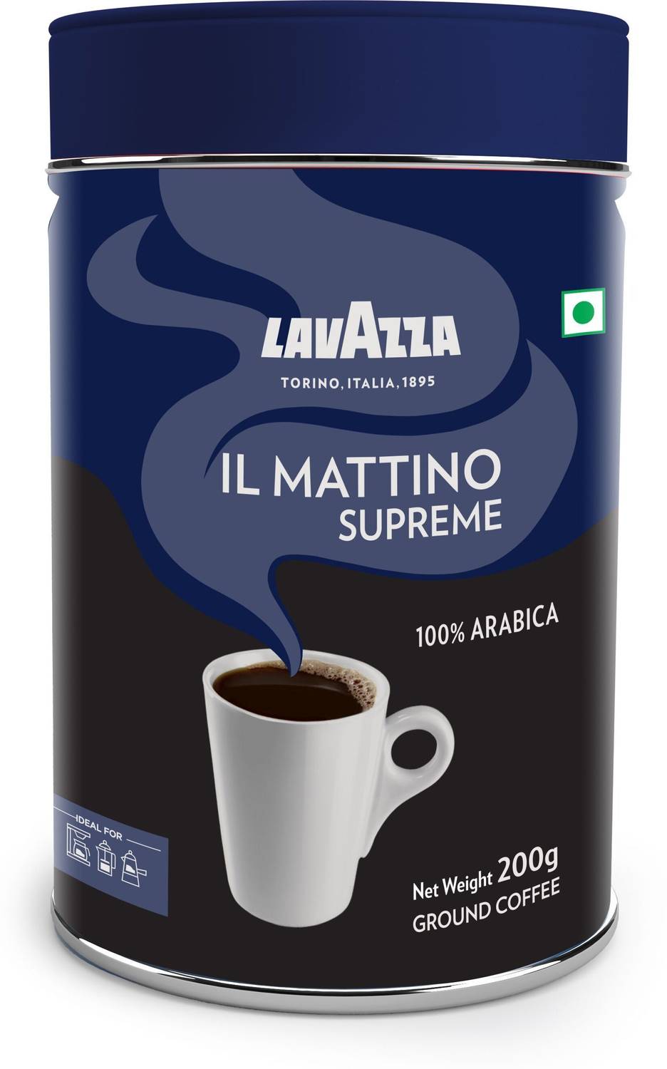 Lavazza Mattino Supreme Pure Ground Coffee Premium Arabica M