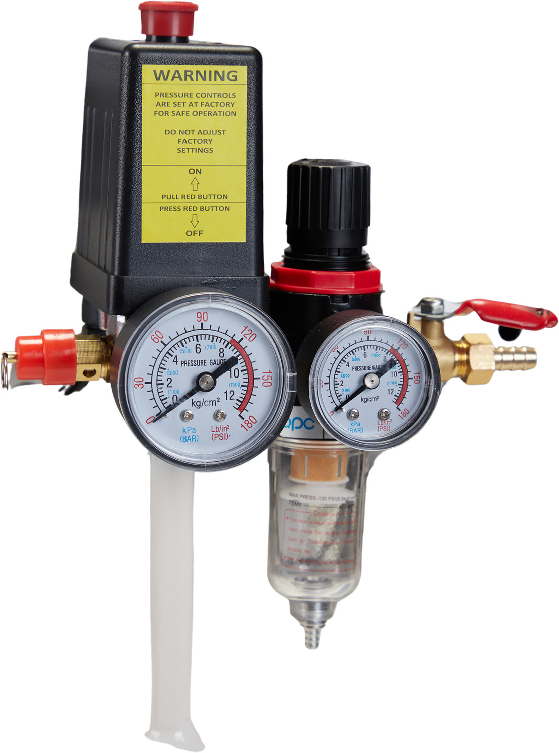 Image of Pilot 750 Watt Oil Free Silent Air Compressor,40L Tank,Copper Motor, Dentists /Home Use Coil Spring Compressor