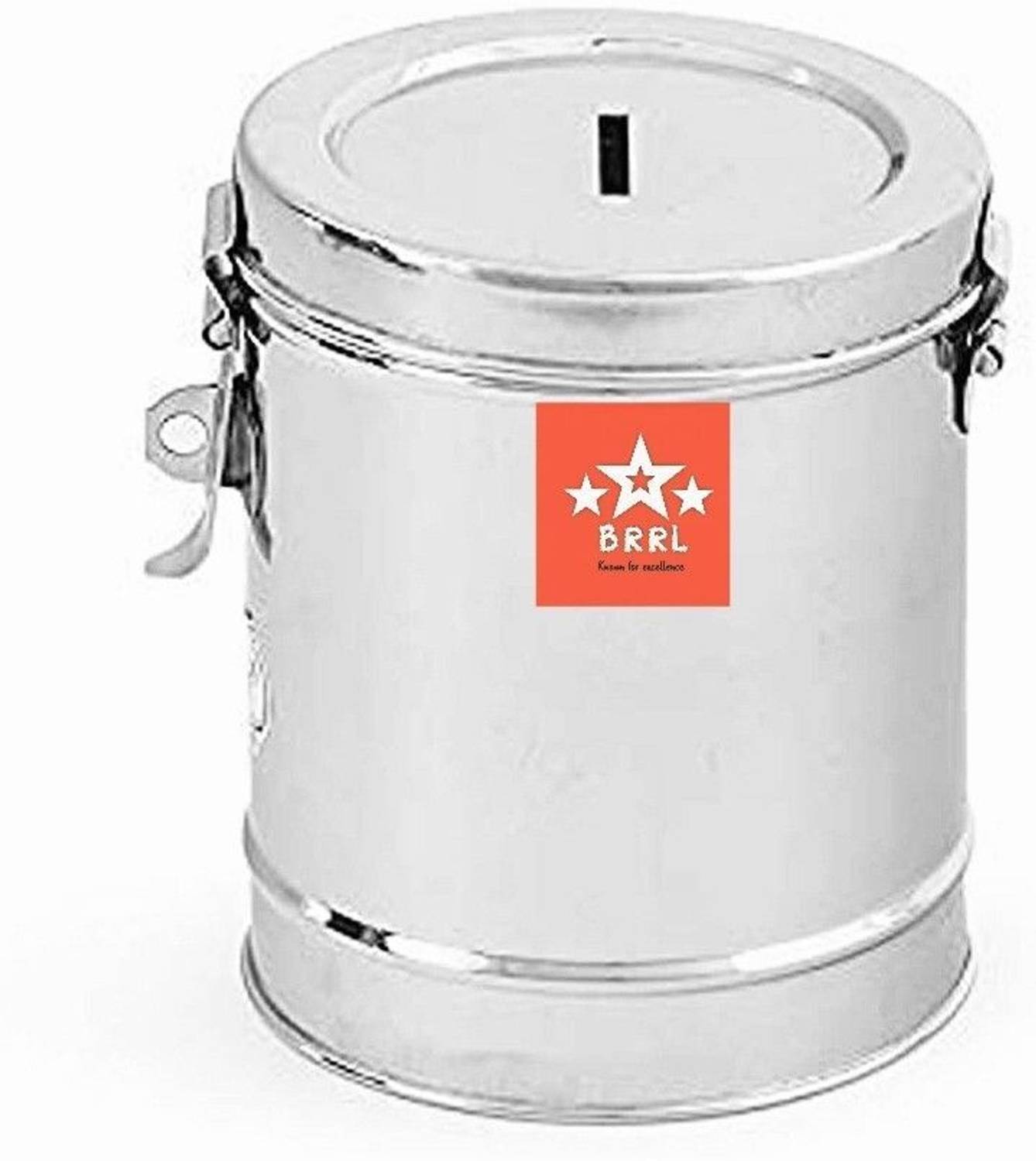 BRRL Stainless Steel Gullak Money Bank / Piggy Bank / Coin Container For KIDZS With Attractive Round Shape Coin Bank