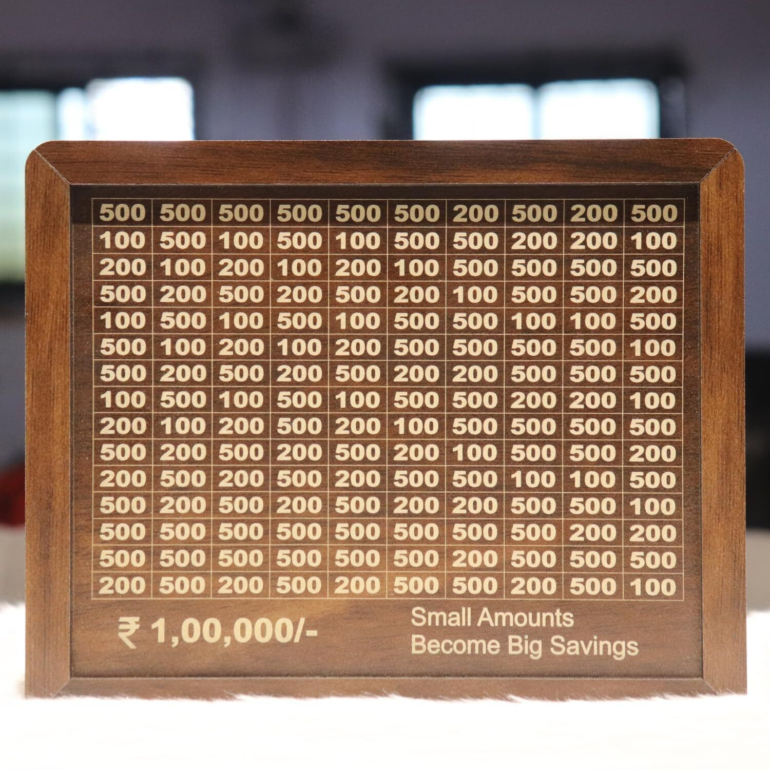Image of GD Kraft Wooden Money Saving Box | Cash Saver Money Box with Counting Target Coin Bank Coin Bank