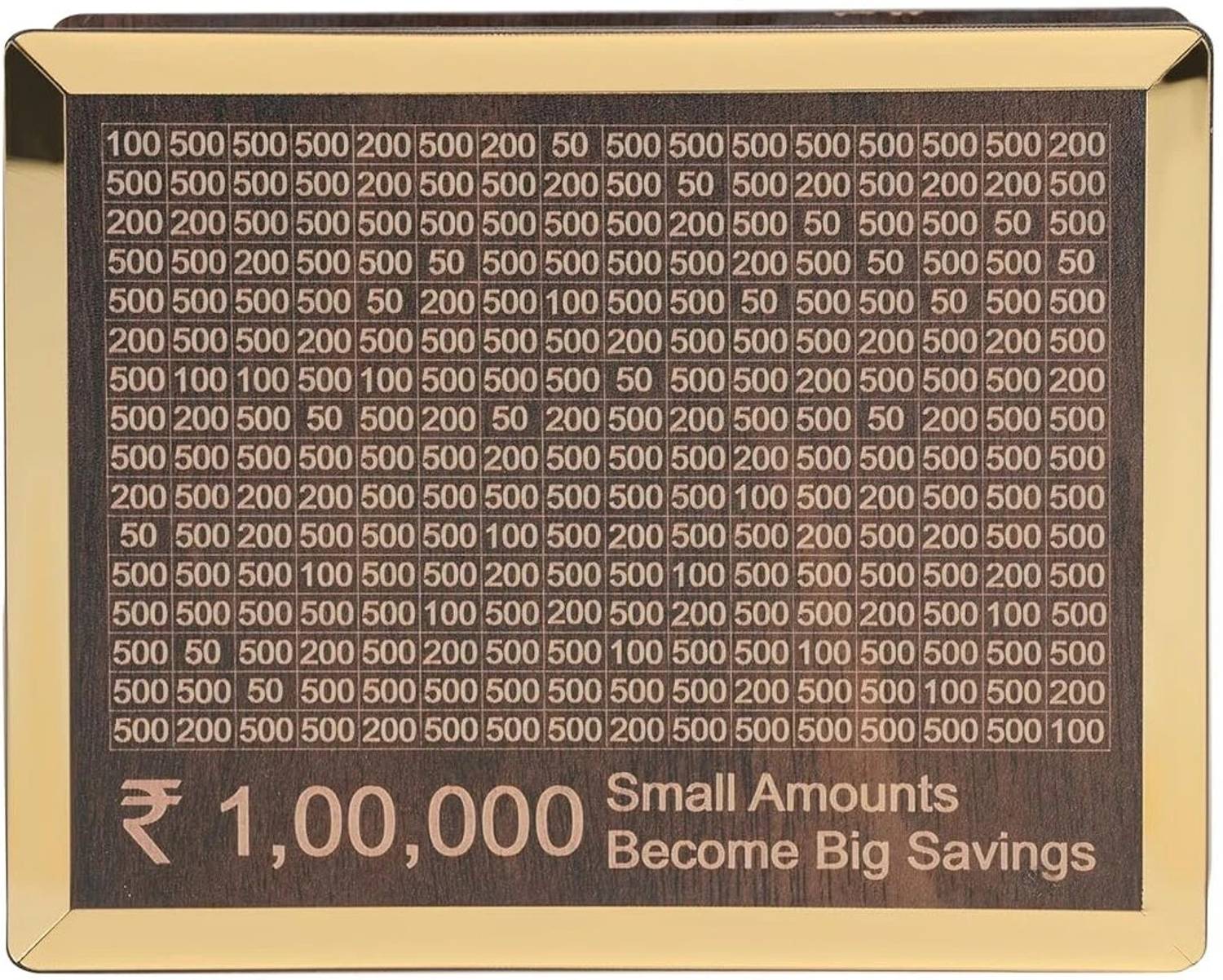 Campfire 4mm Ply Wooden Money Saving Box|Counting target money box|Coin box for saving Coin Bank