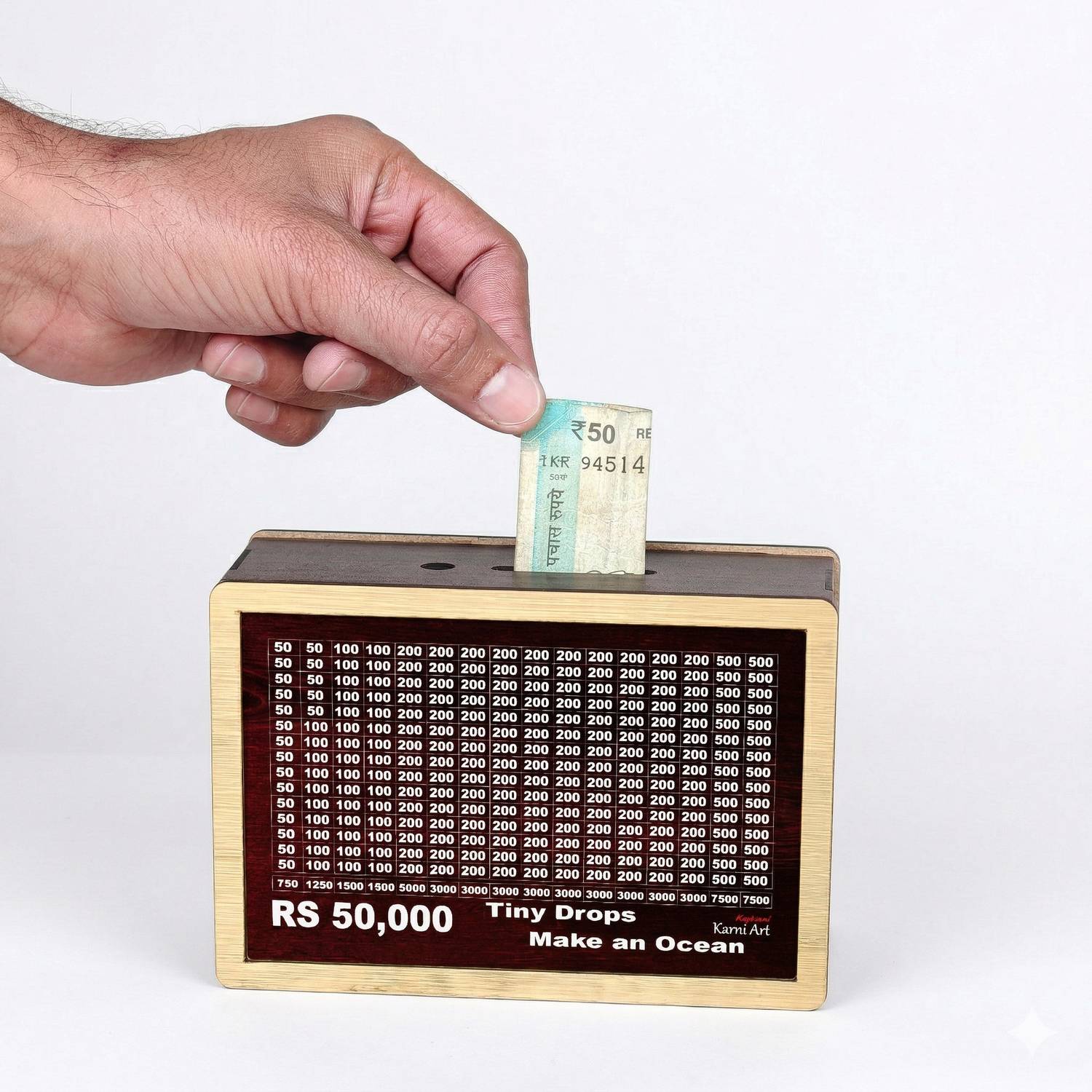 KARNI ART Wooden Money Saving Box - Image 4