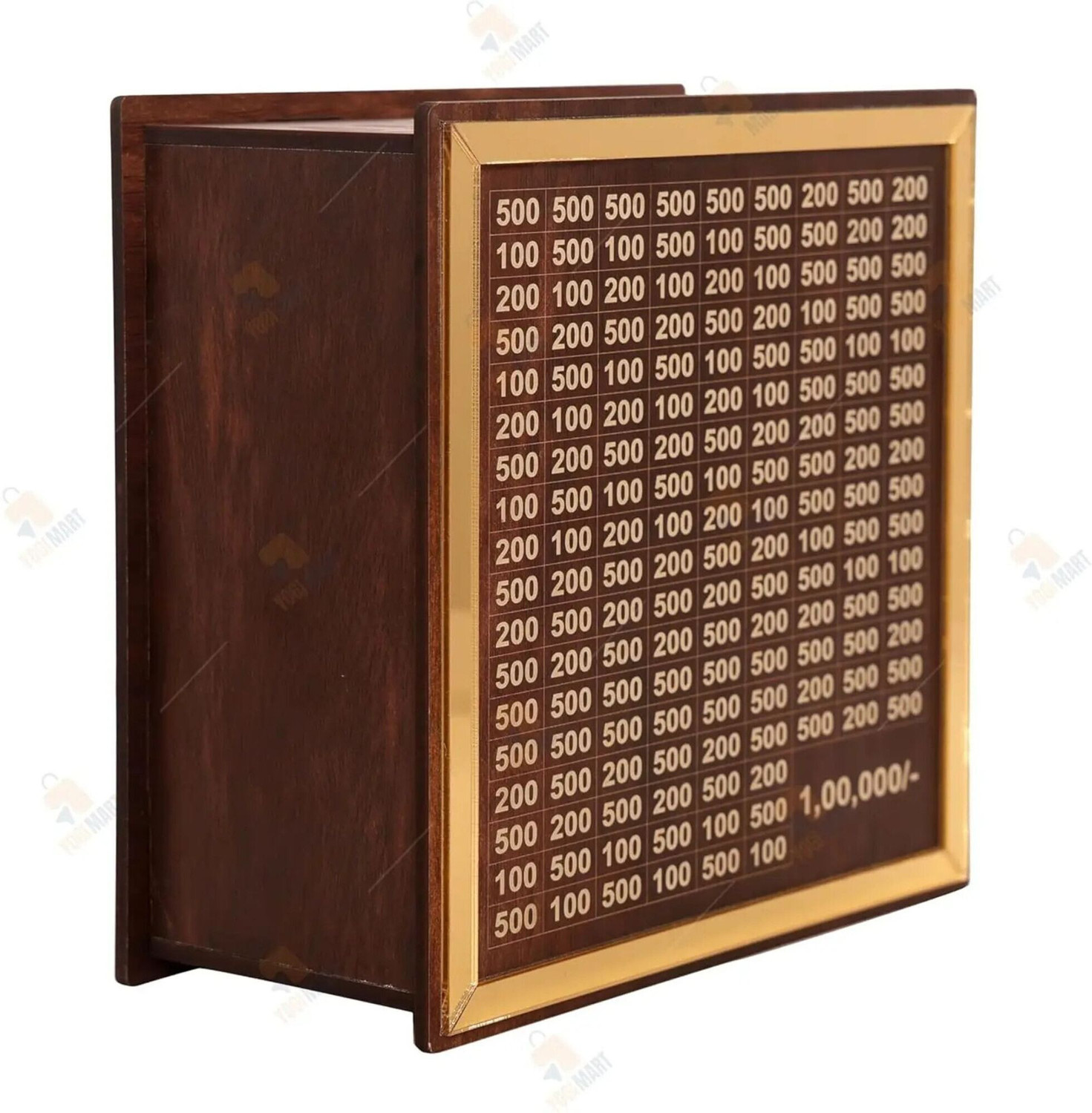 Image of Kindly Money Saving Box 100000 Rupees Saving Challenge Box | Wooden Money Saver Box Coin Bank