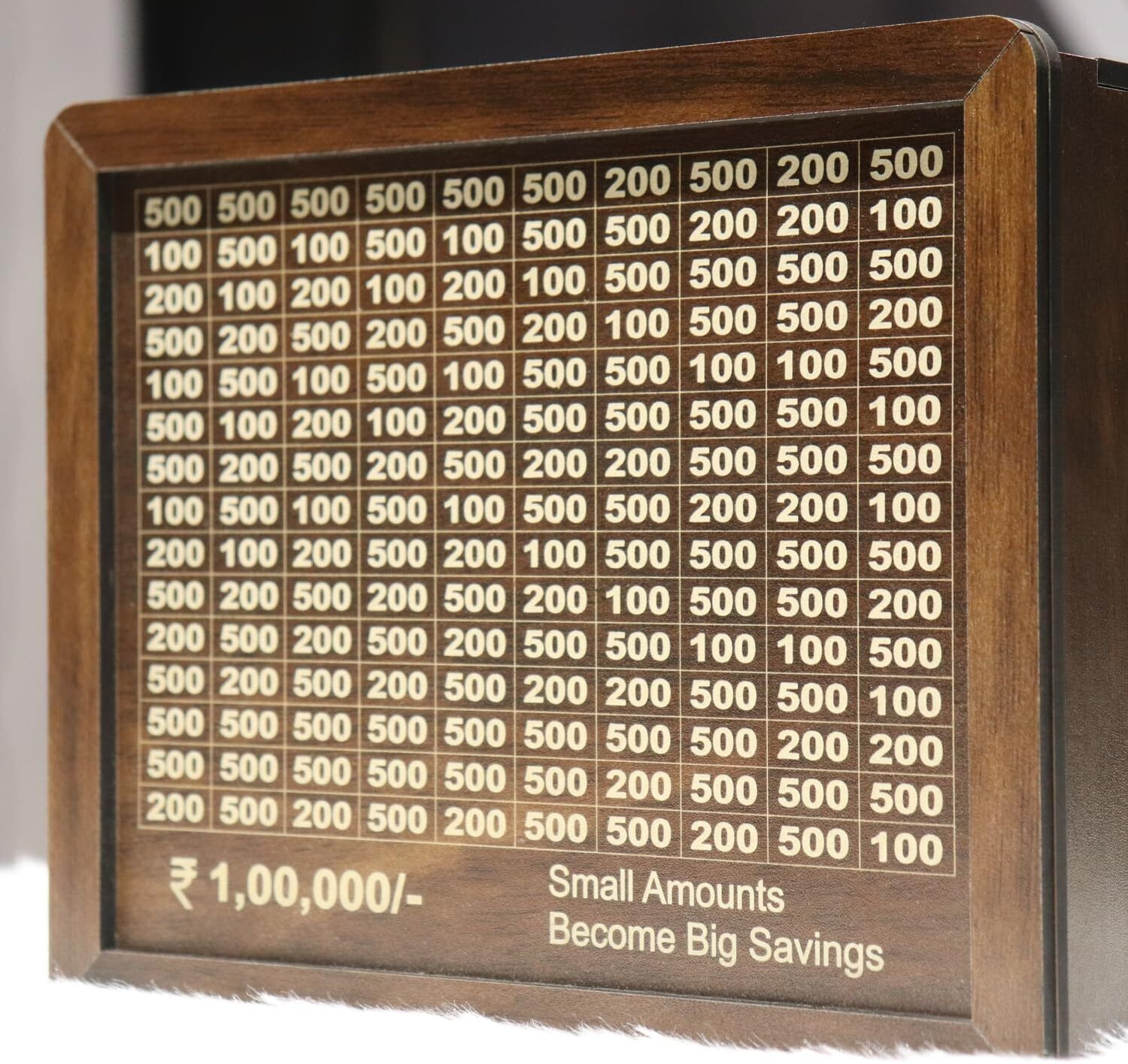 Image of GD Kraft Wooden Money Saving Box | Cash Saver Money Box with Counting Target Coin Bank Coin Bank