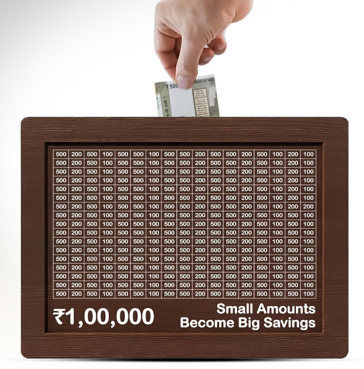 Image of GD Kraft Gullak Wooden Money Saver Box Wooden Money Bank 100000 Piggy Bank Coin Bank